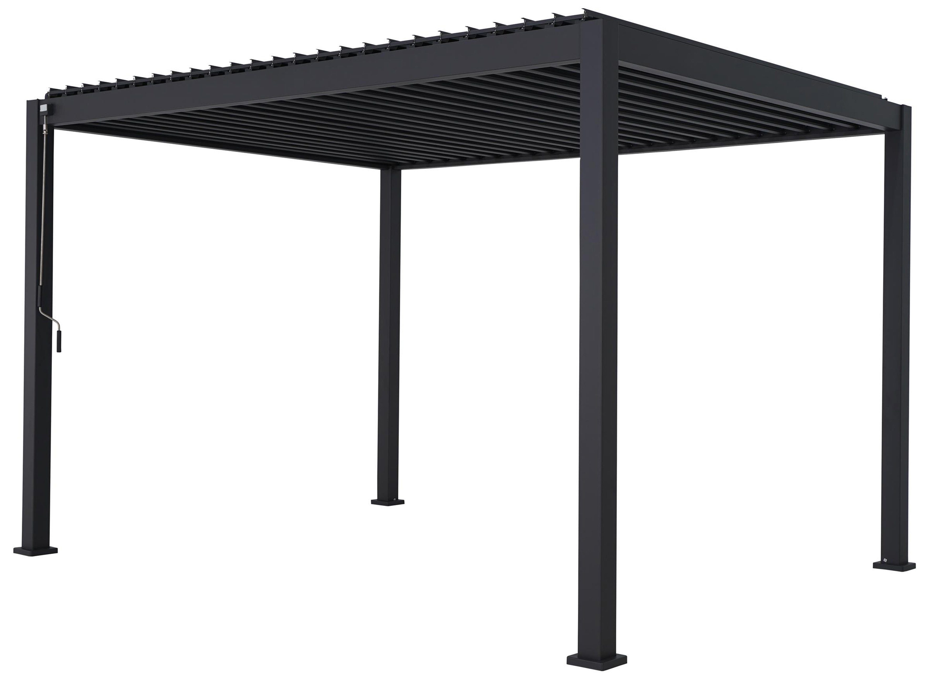 Green Spirit Pergola »Mirador 3x3,6 Basic« Lamellendach Pergola Pavillon Überdachung, (1-tlg), anthrazit, Aluminium, wetterfest - Garten, Terrasse & Outdoor