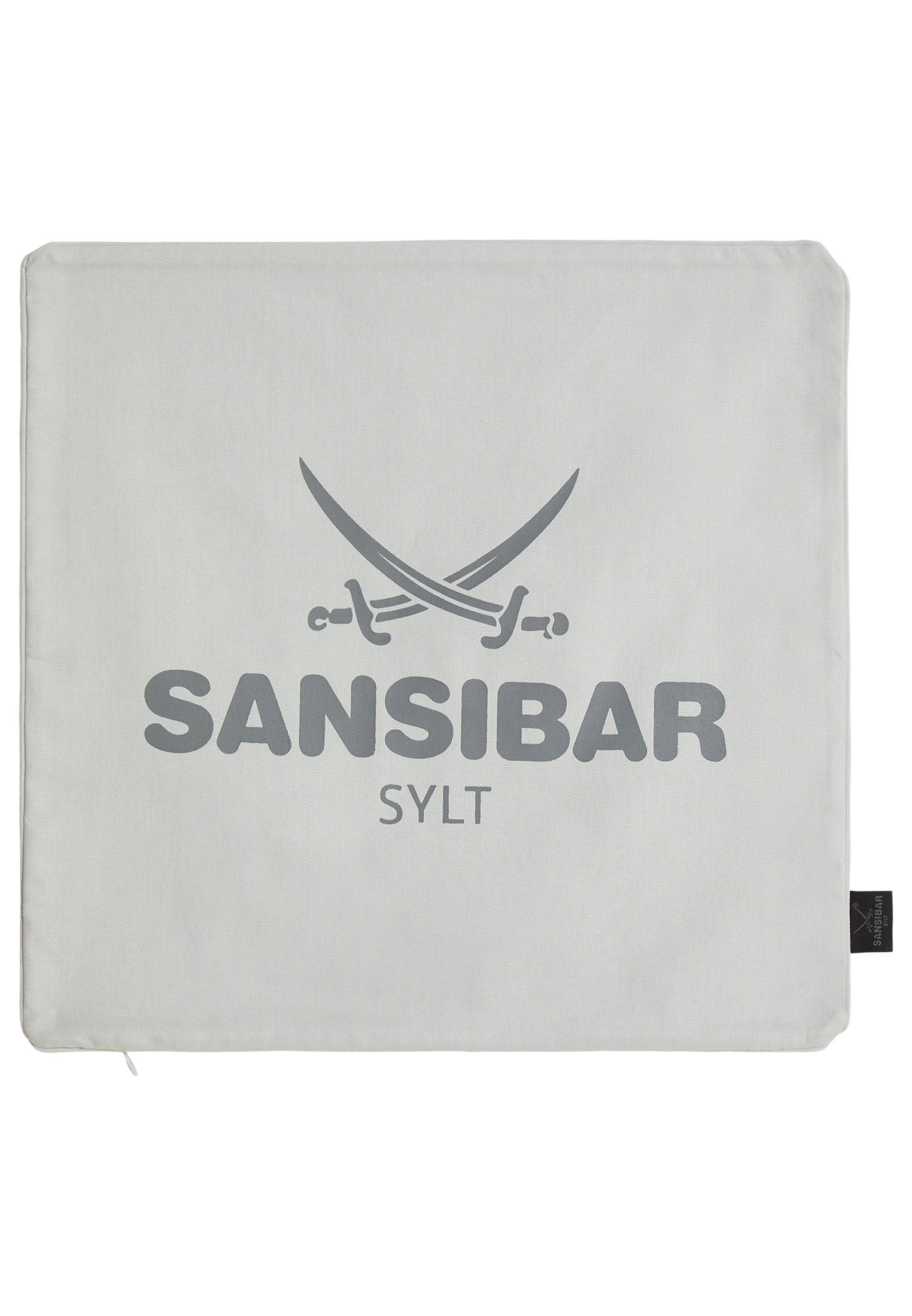Sansibar Sylt Kissenhülle Kissenbezug Sansibar Sylt Kissenhülle, Sansibar Logo Druck, 45x45 cm, mit Logo-Schriftzug, mit verdecktem Reißverschluss