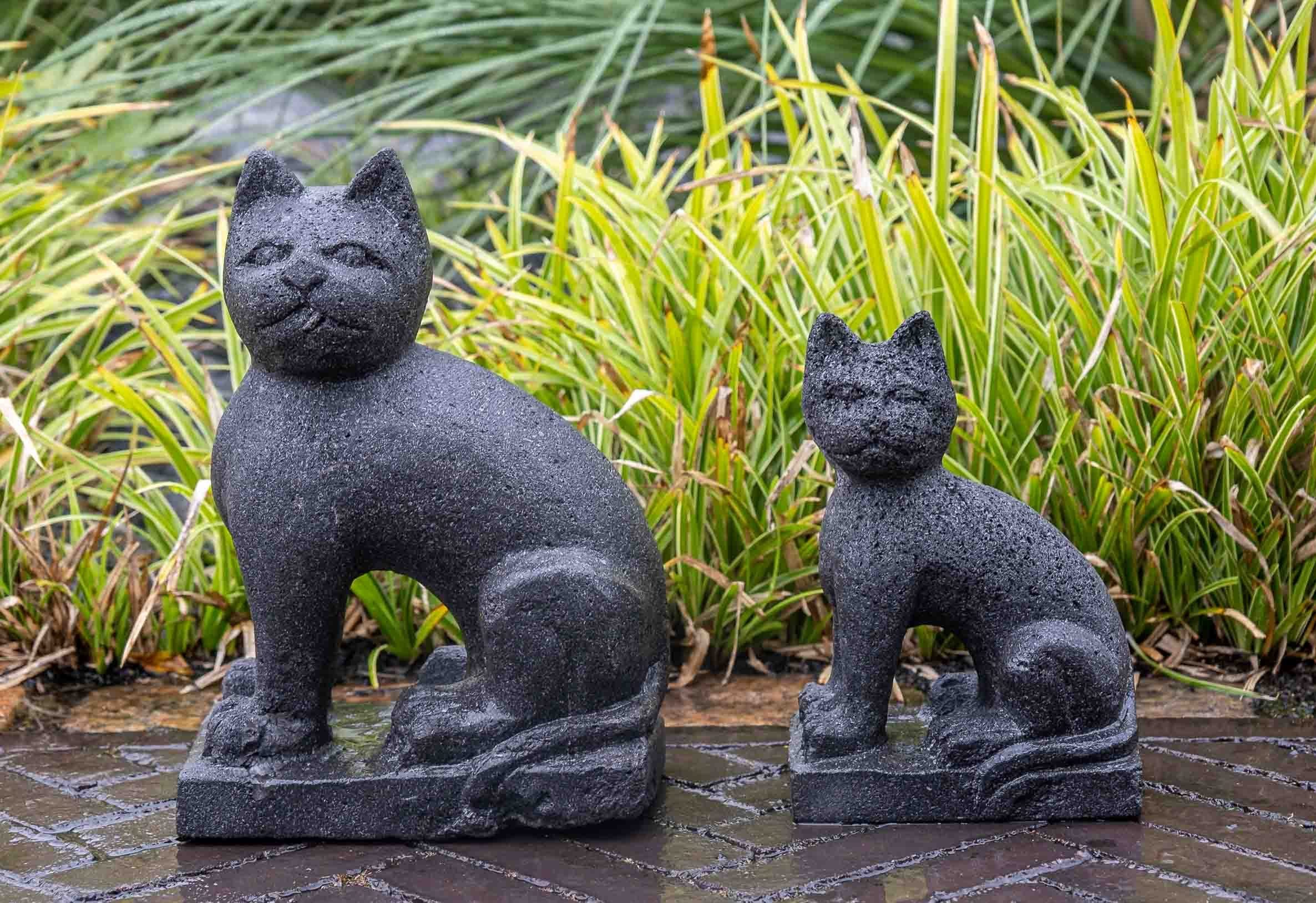 Regen Lavastein– Figur robust IDYL – ein Lavastein sehr und Gartenfigur UV-Strahlung. Frost, gegen Katze, witterungsbeständig – Naturprodukt IDYL