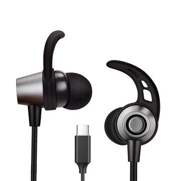 GelldG USB-C Kopfhörer, Typ C Kopfhörer im Ohr mit Mikrofon In-Ear-Kopfhörer