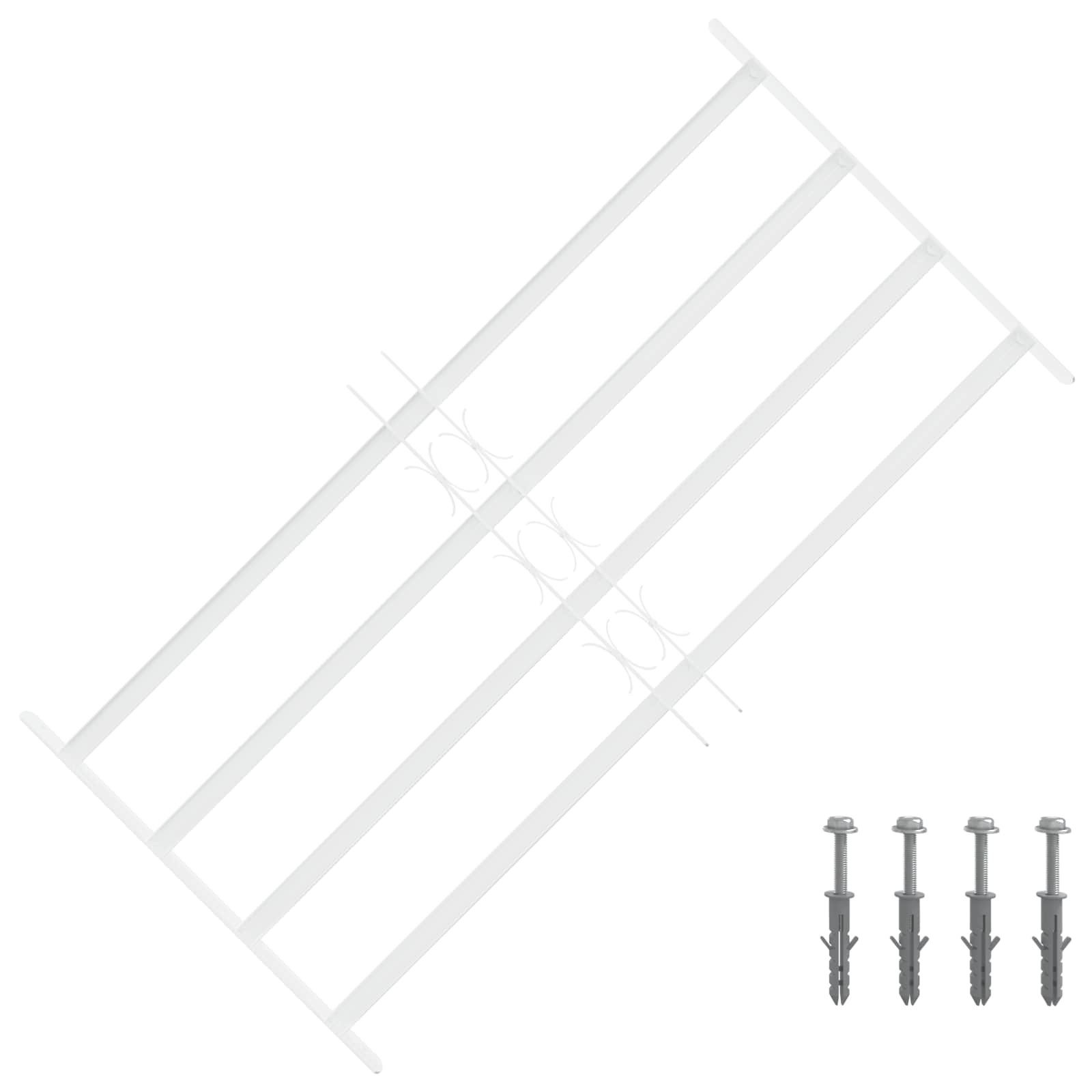 vidaXL Fenster Sicherheitsgitter für Fenster mit 4 Querstangen 63-114 cm, (1 St)