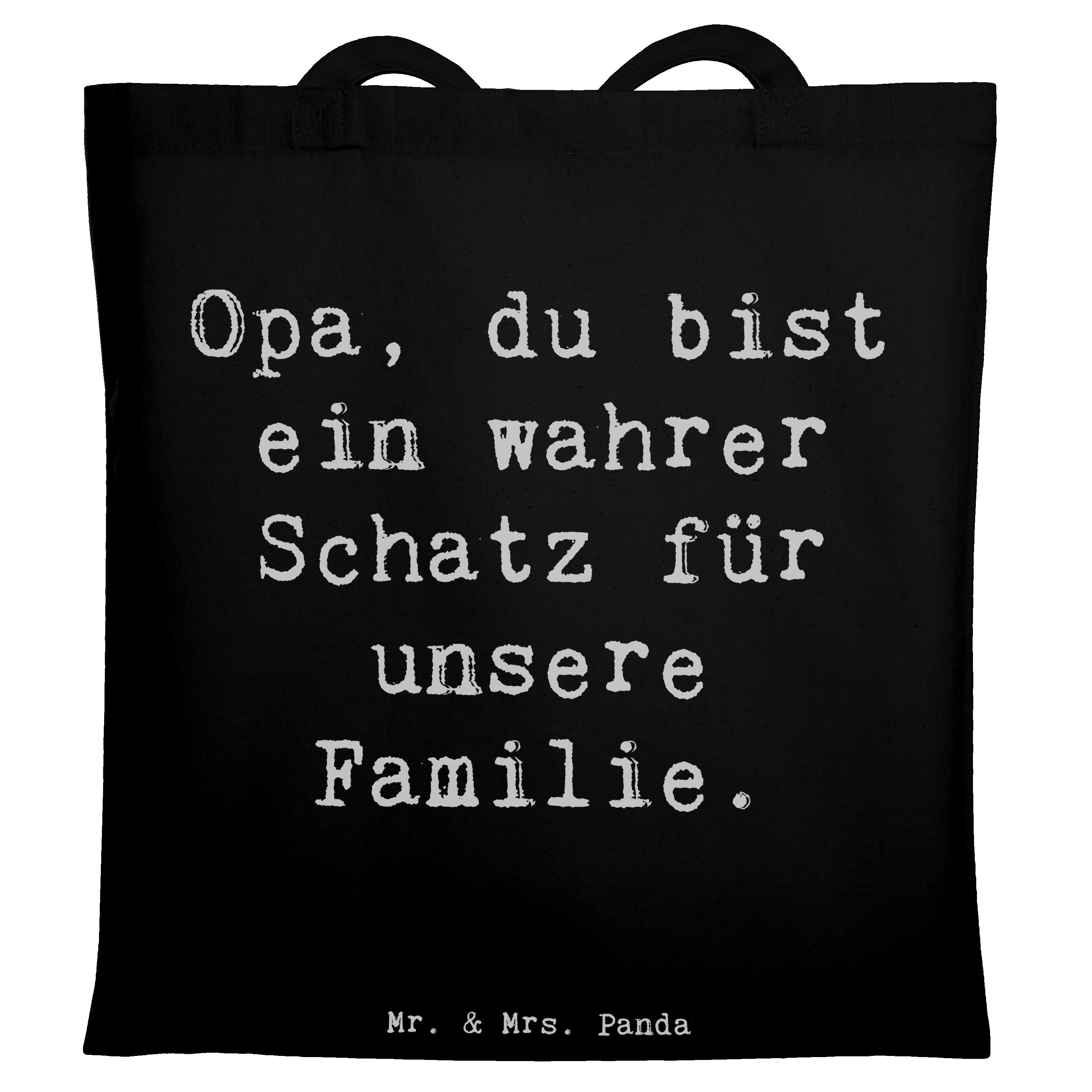 Tragetasche Spruch Opa Schatz, Beutel, Schwarz, Danke sagen, Bedanken, Mr. & Mrs.