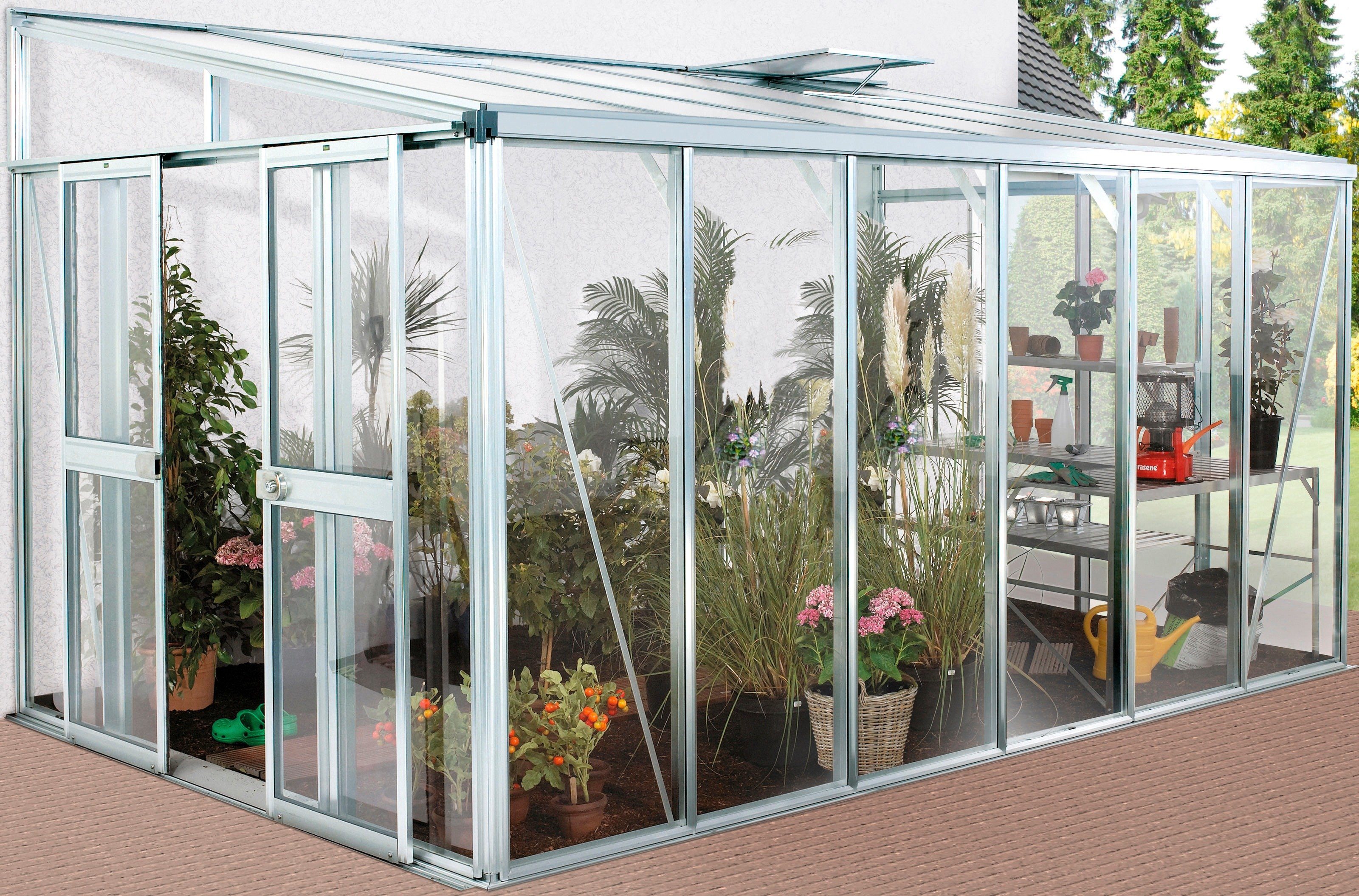 Vitavia Gewächshaustür Helena, BxH: 119x176 cm, silberfarben