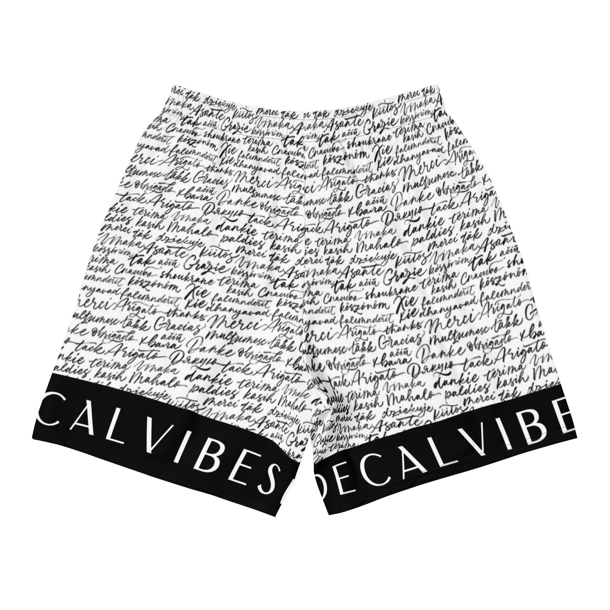 DECALVIBES Trainingsshorts Multifunctional Damen Sport Shorts Ultimate Multilingual Calligraphy 4-Wege-Stretch, atmungsaktiv, elastischer Bund, vielseitig einsetzbar
