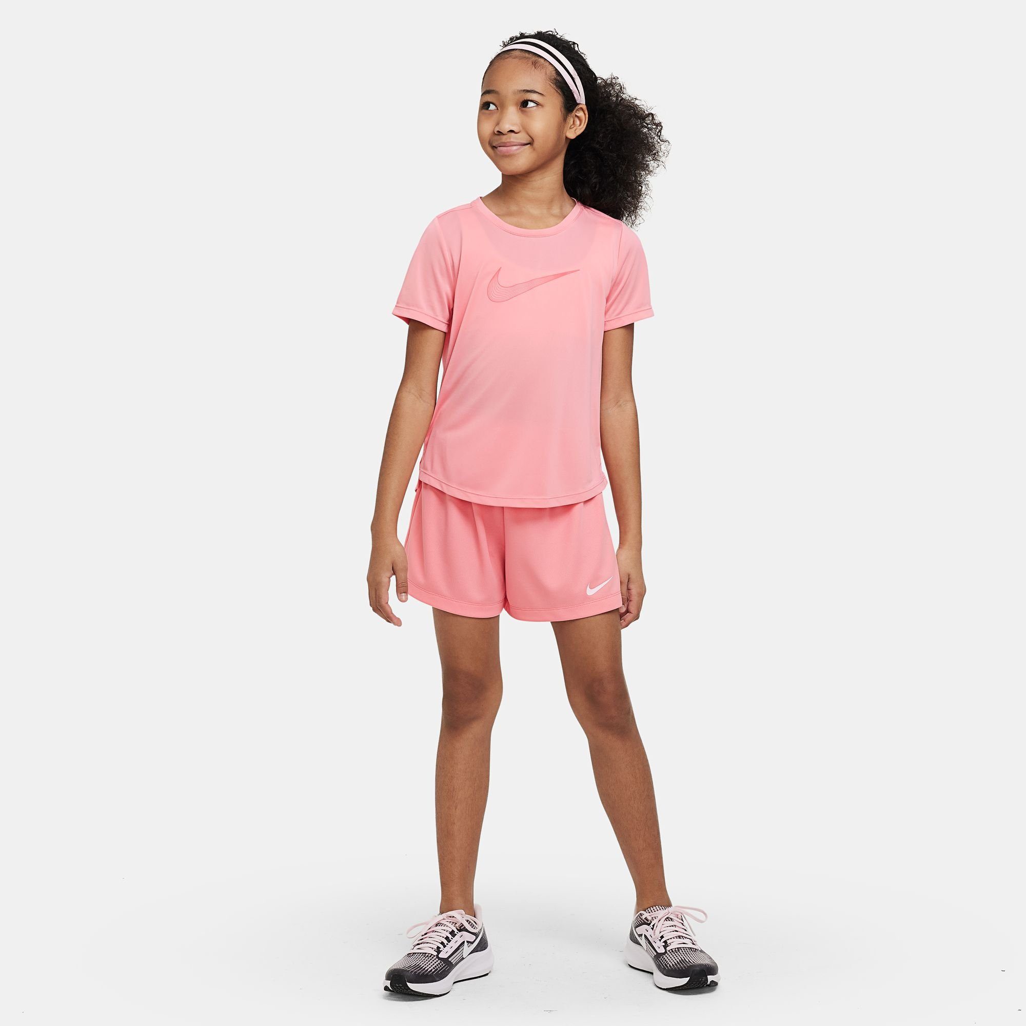 Nike Trainingsshirt DRI-FIT TRAINING BIG SHORT-SLEEVE KIDS' (GIRLS) ONE rot TOP