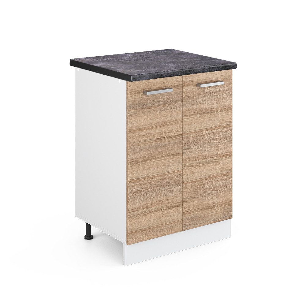 Vicco Unterschrank R-Line, Sonoma/Weiß, 60 cm, günstig online kaufen
