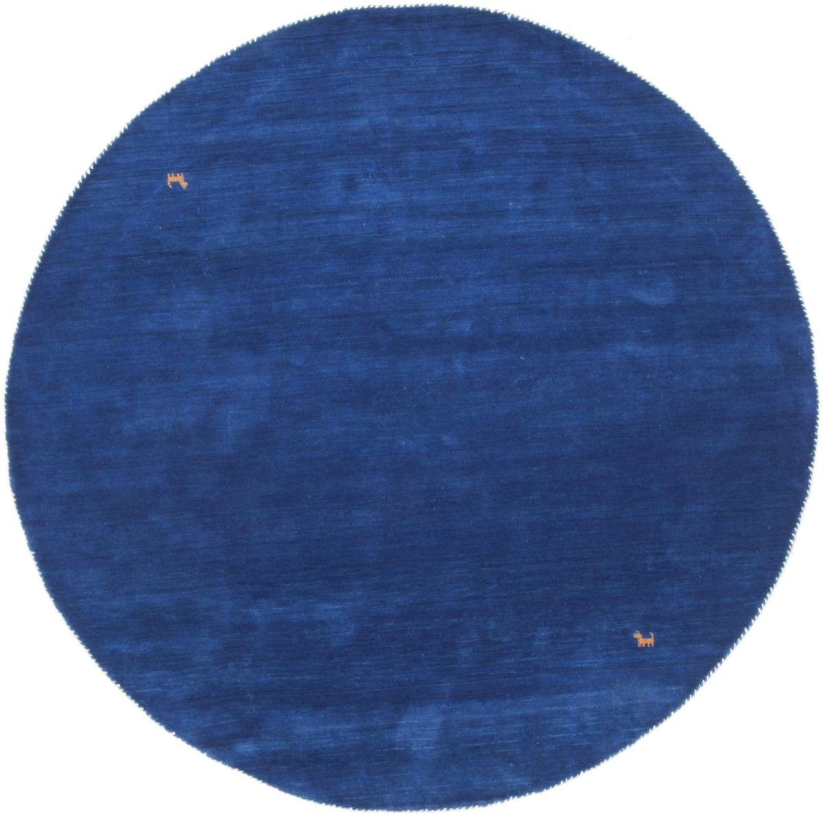 Orientteppich Loom Gabbeh Blue 245x247 Moderner Orientteppich Rund, Nain Trading, rund, Höhe: 12 mm