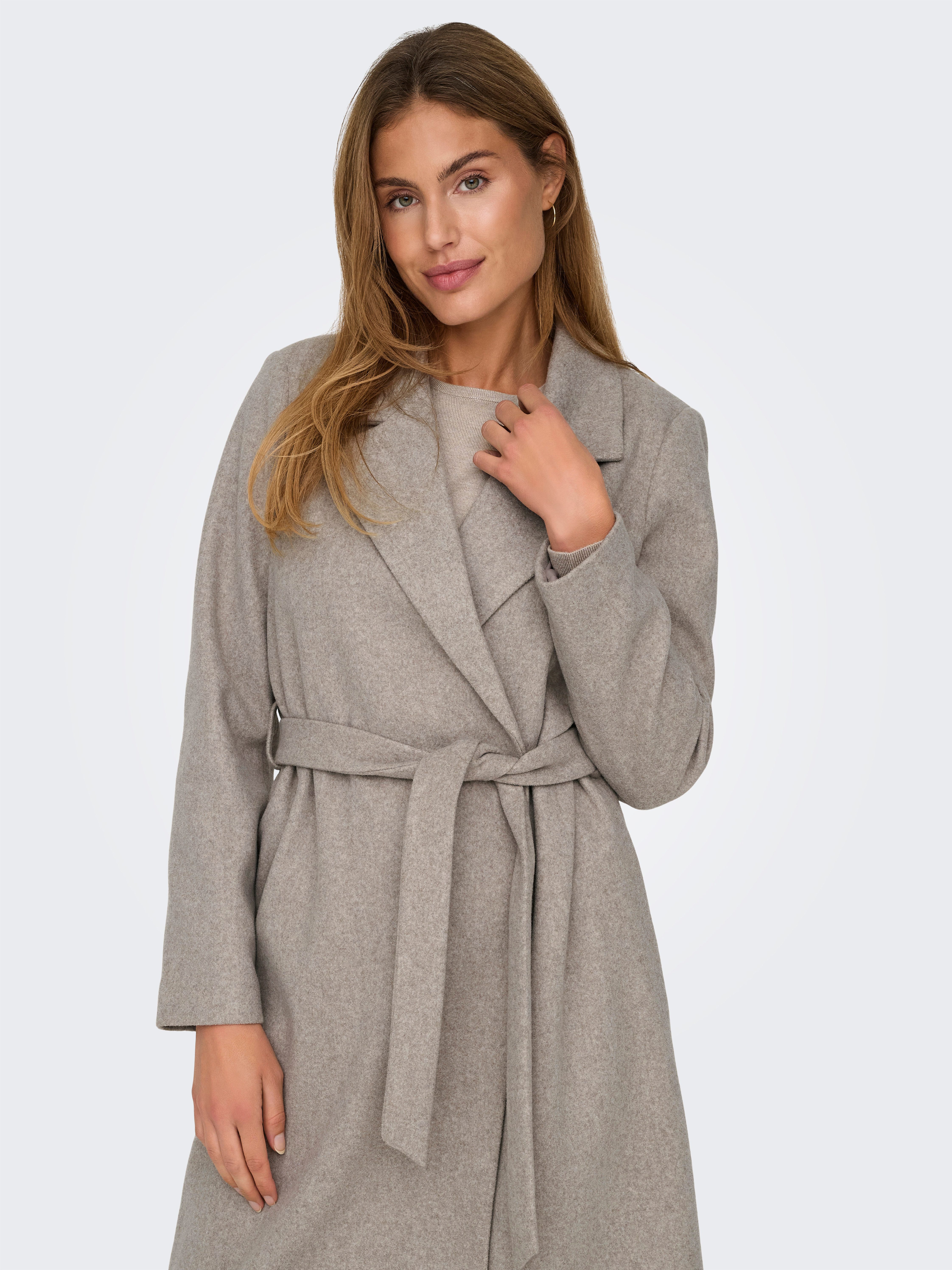 ONLY Langmantel ONLALVILDA LIFE WRAP COAT OTW Kunstfaser