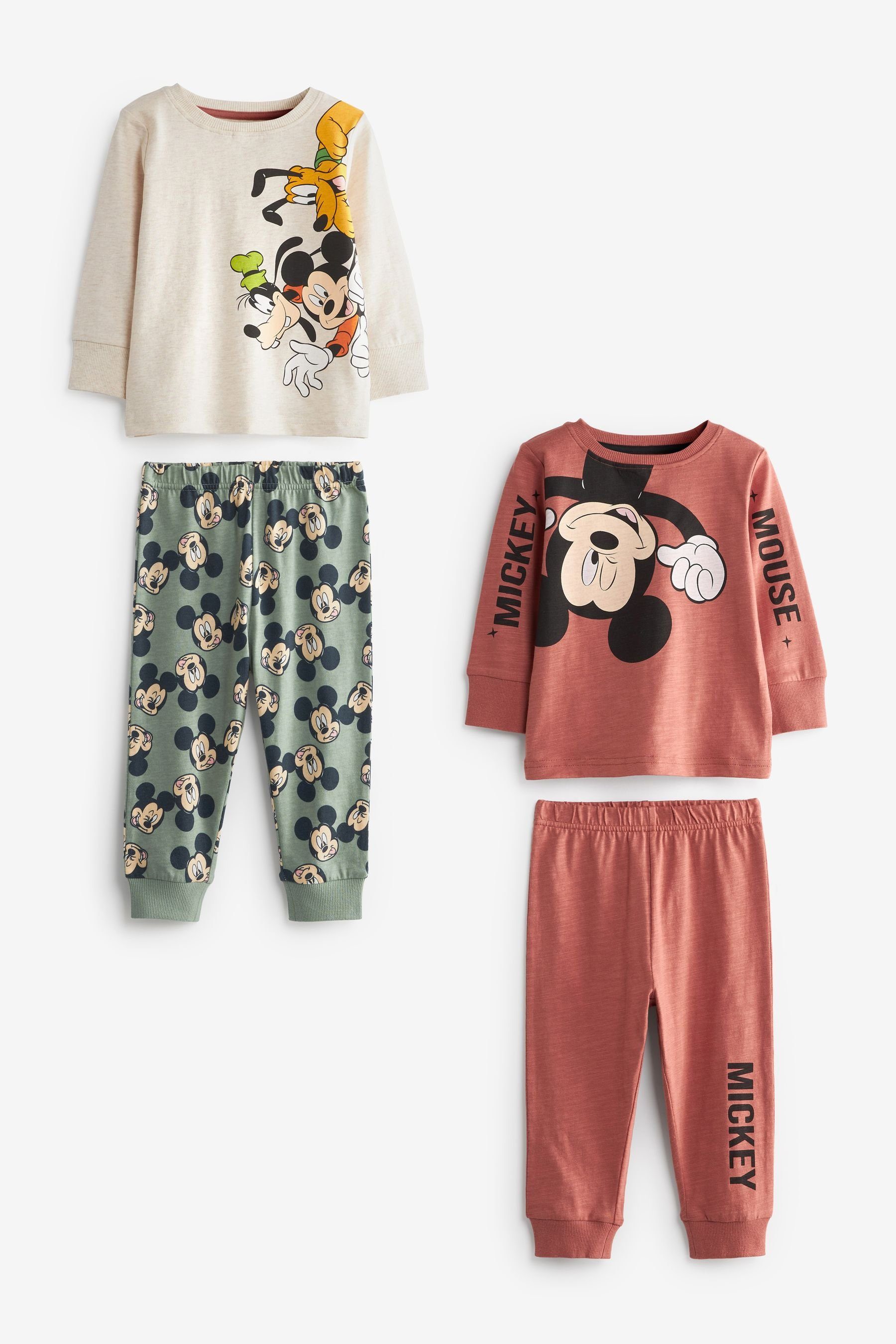 Next Pyjama Kuschelpyjama, 2er-Pack (4 tlg) Mickey Mouse Red/White