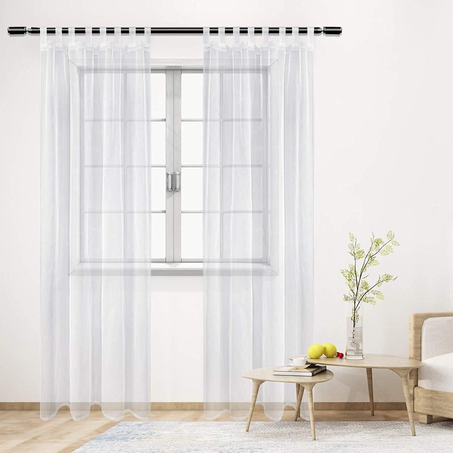 Woltu Gardine, (2 St), halbtransparent, mit günstig online kaufen