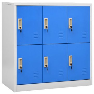 vidaXL Aktenschrank Schließfachschränke 2 Stk Hellgrau und Blau 90x45x92,5cm Stahl