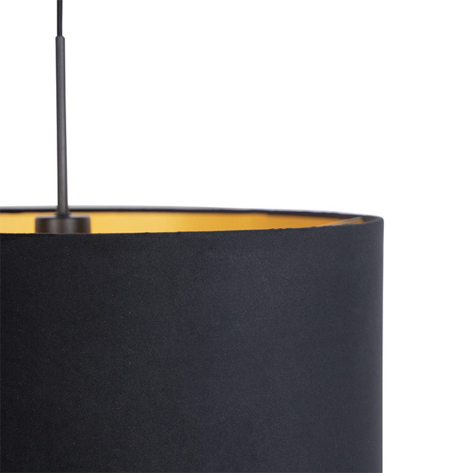 Qazqa Pendelleuchte Combi, ohne Leuchtmittel, E27, Schwarz, Klassisch / Ant günstig online kaufen