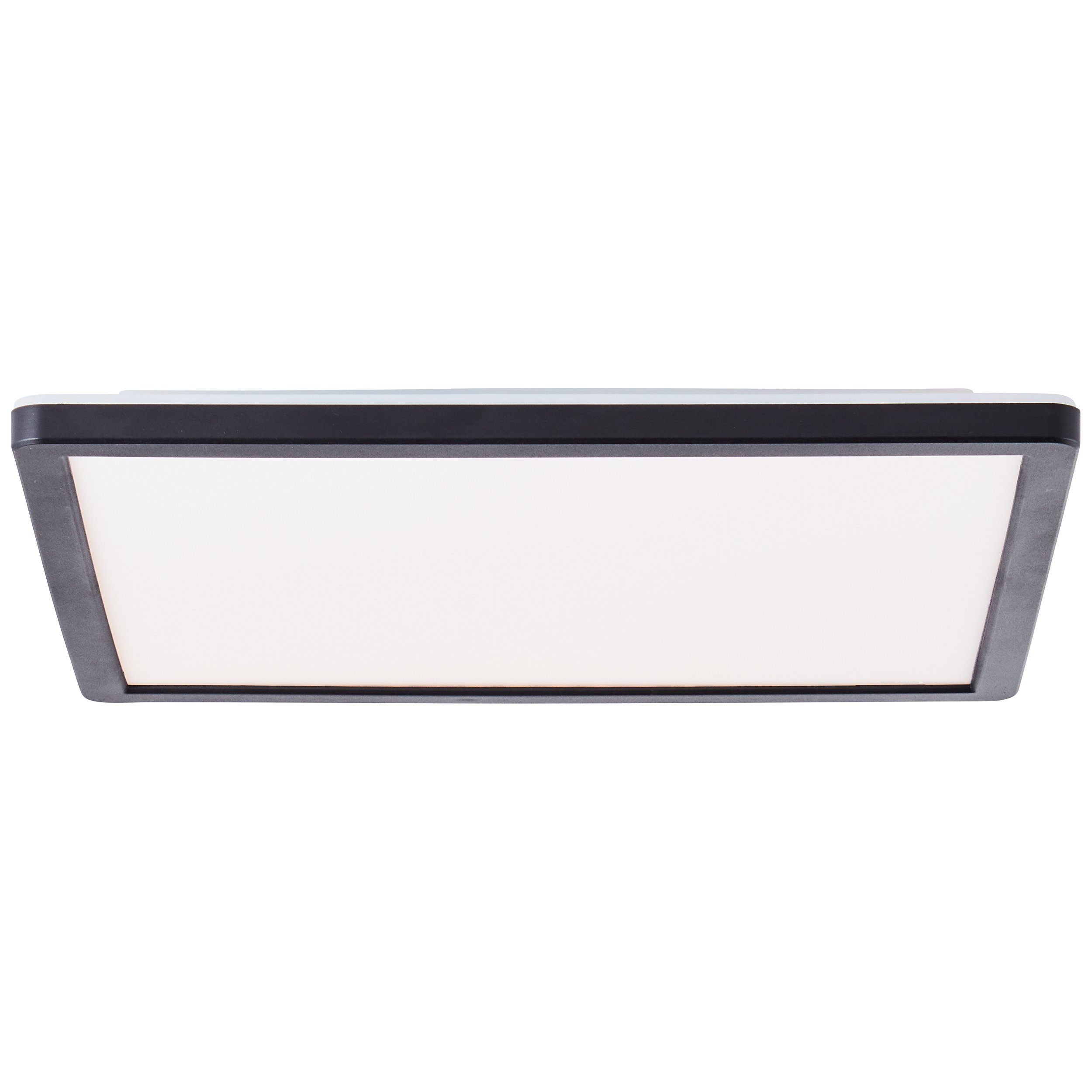 Brilliant Aufbauleuchte Saltery LED Deckenaufbau-Paneel 30x30cm weiß/schwarz,  Saltery LED Deckenaufbau-Paneel 30x30cm weiß/schwarz Kunststoff Fernbe