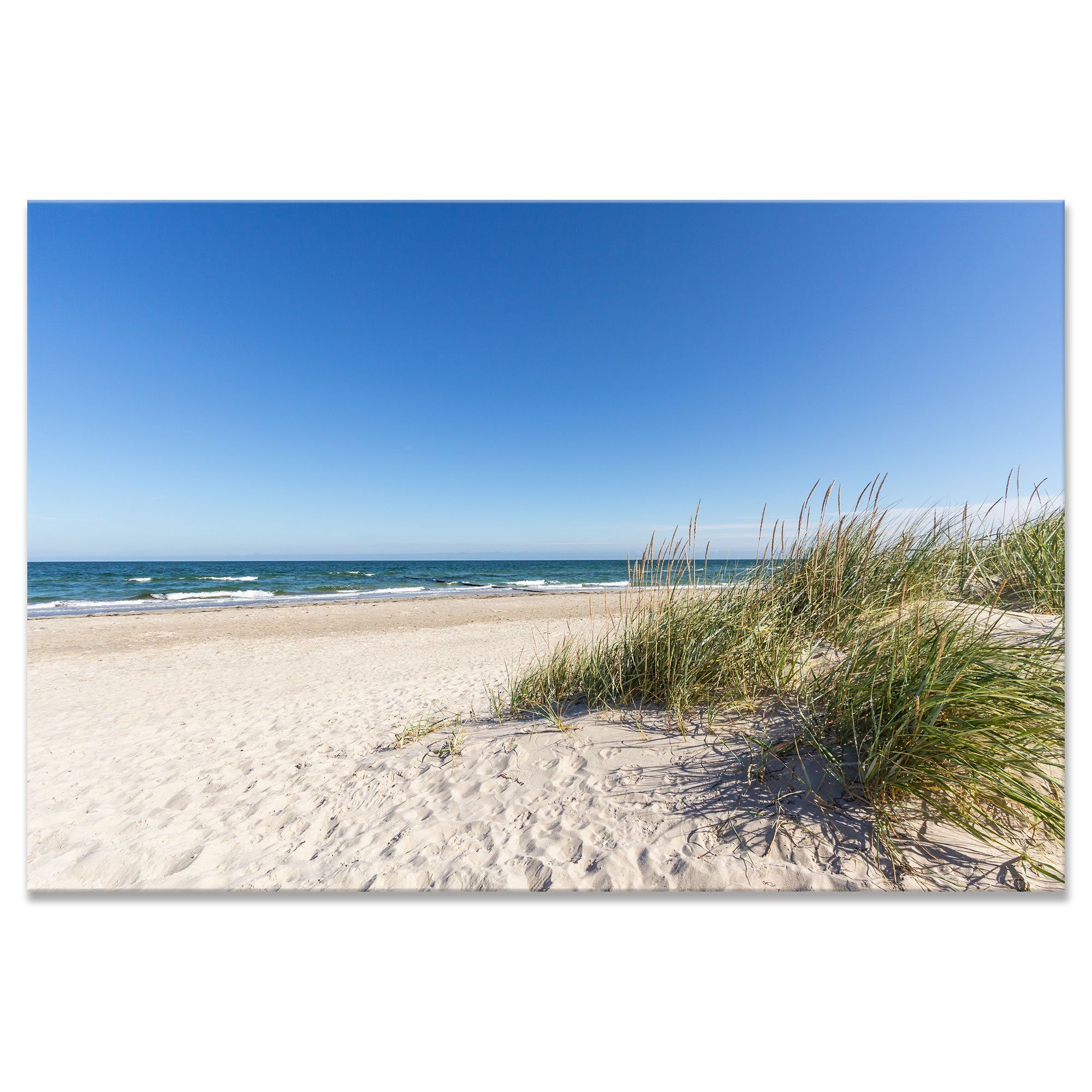 WallSpirit Leinwandbild "Strand Ostsee" - XXL Wandbild