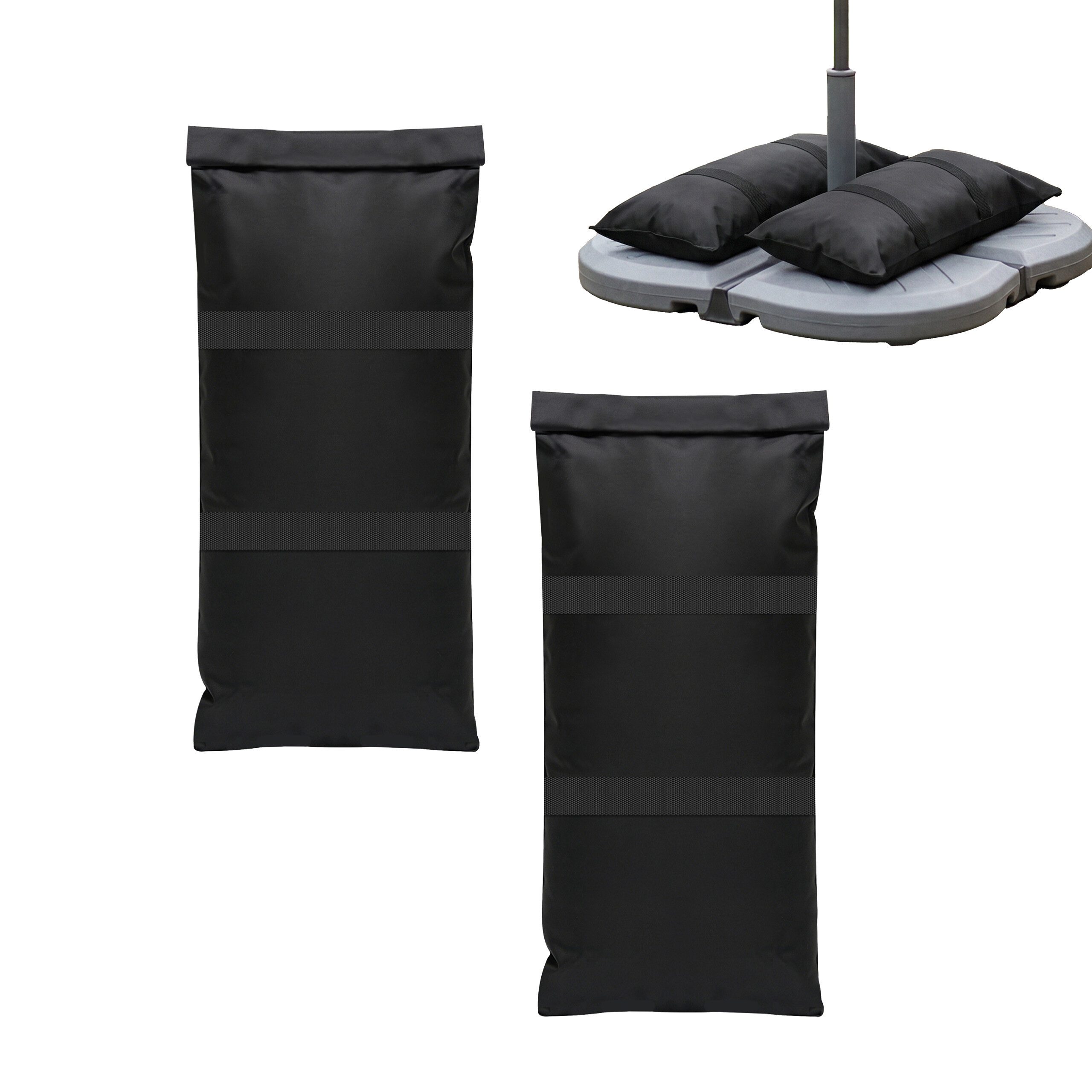 relaxdays Beschwerungsgewicht Befüllbare Sandsäcke 2er Set, Pavillon, Gartenmöbel, Zelt, Sonnenschirm, Trampolin, (2-tlg)