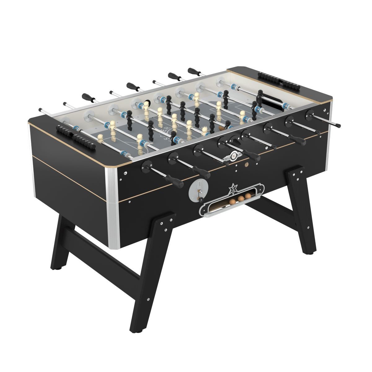 Deutscher Meister Kickertisch Tischfußball Kickertisch "CHAMPIONLINE", Münzeinwurf 0,50  (wahlweise 0,20 , 1,00  oder Jeton-Systeme)