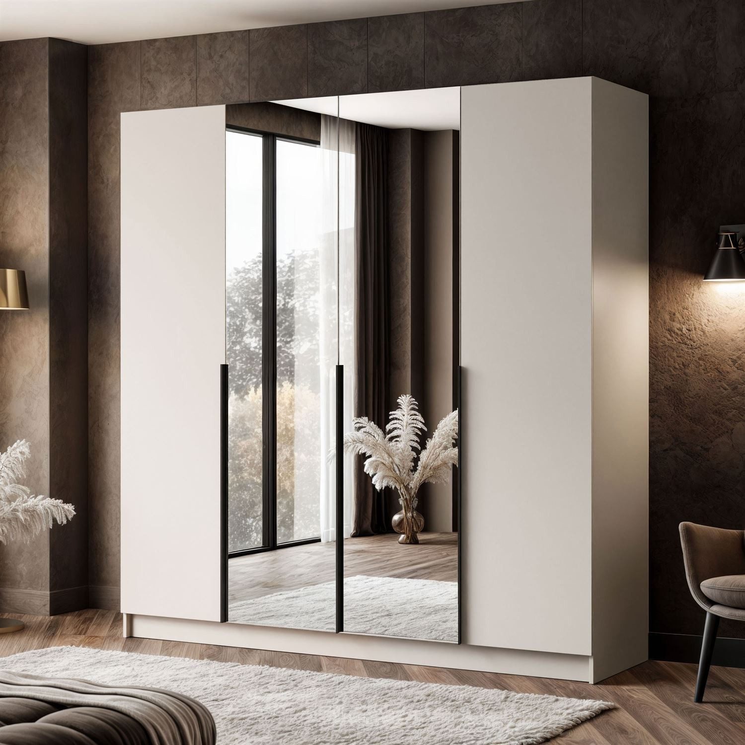 Lookway Kleiderschrank AUREL 4D KASCHMIR Drehtürenschrank günstig online kaufen
