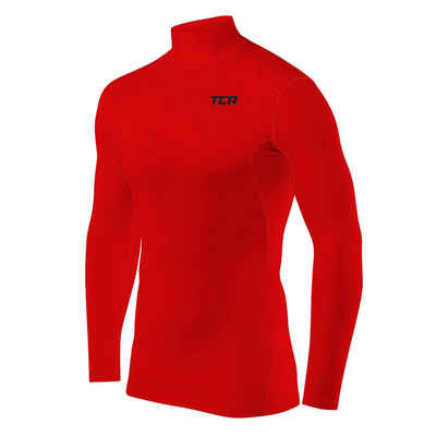TCA Langarmshirt TCA Herren Kompressionsshirt - Rot, XXL (1-tlg)