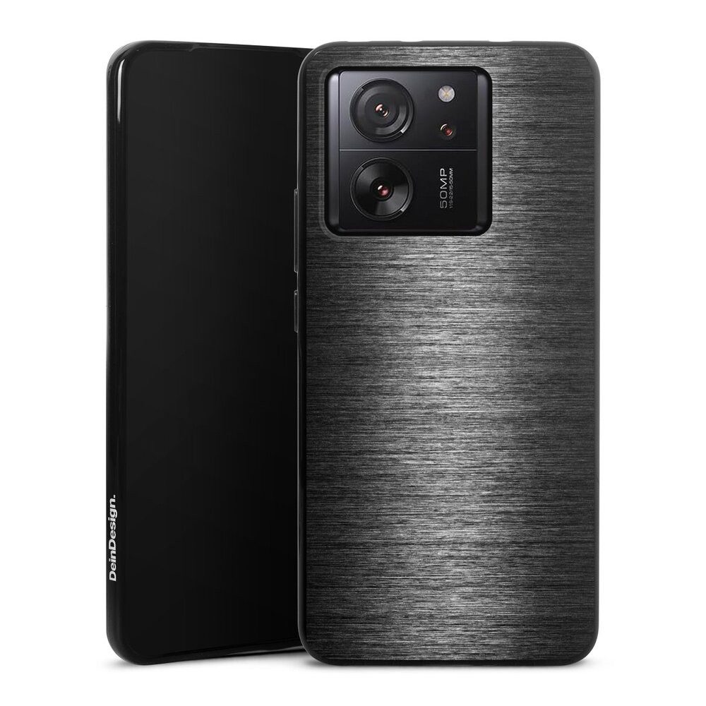 DeinDesign Handyhülle Metallic Look Metal Anthrazit Metal Look - Anthrazit, Xiaomi 13T Pro Silikon Hülle Bumper Case Handy Schutzhülle