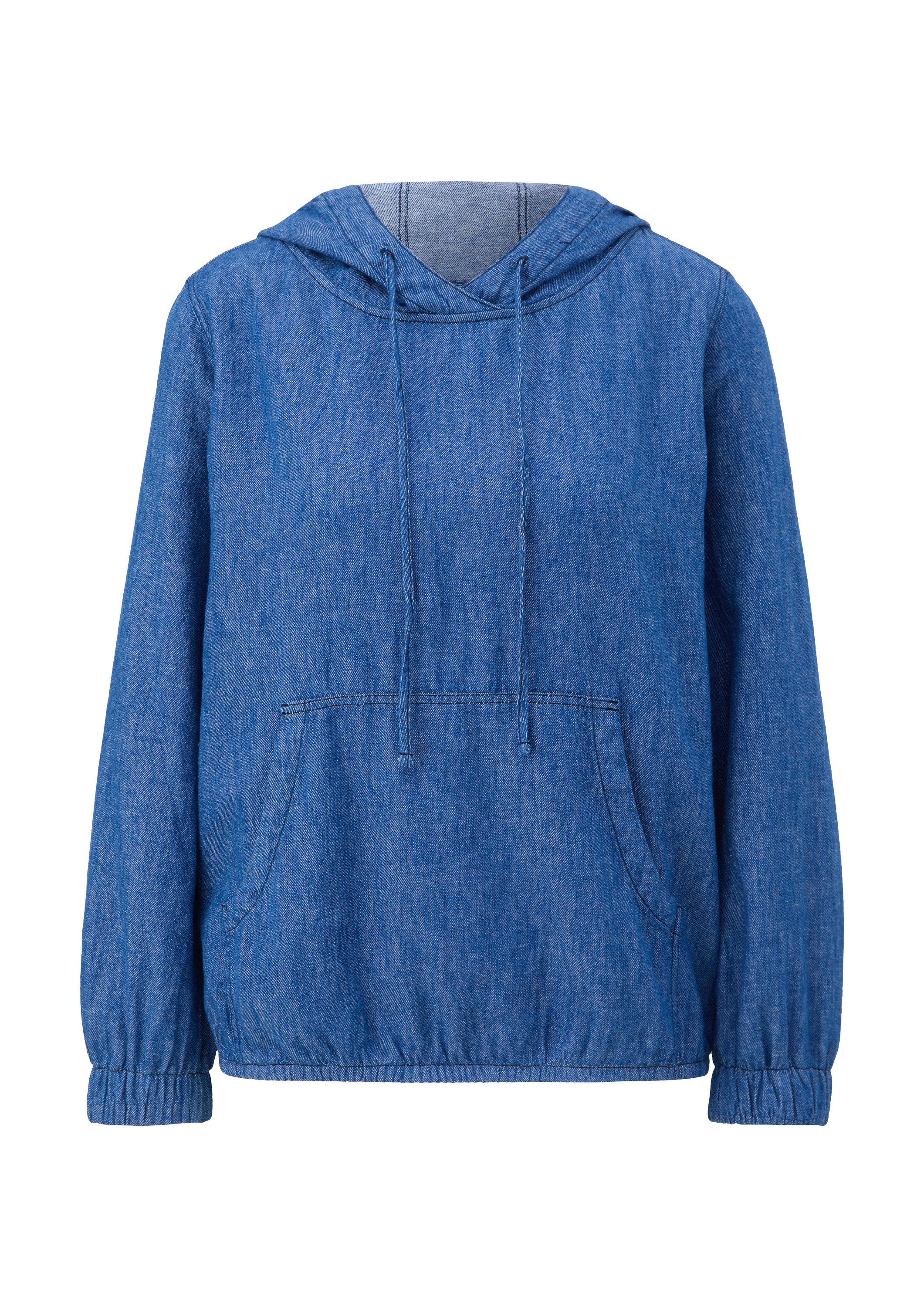 s.Oliver Langarmbluse Bluse Blusen-Hoodie in Denim-Optik günstig online kaufen
