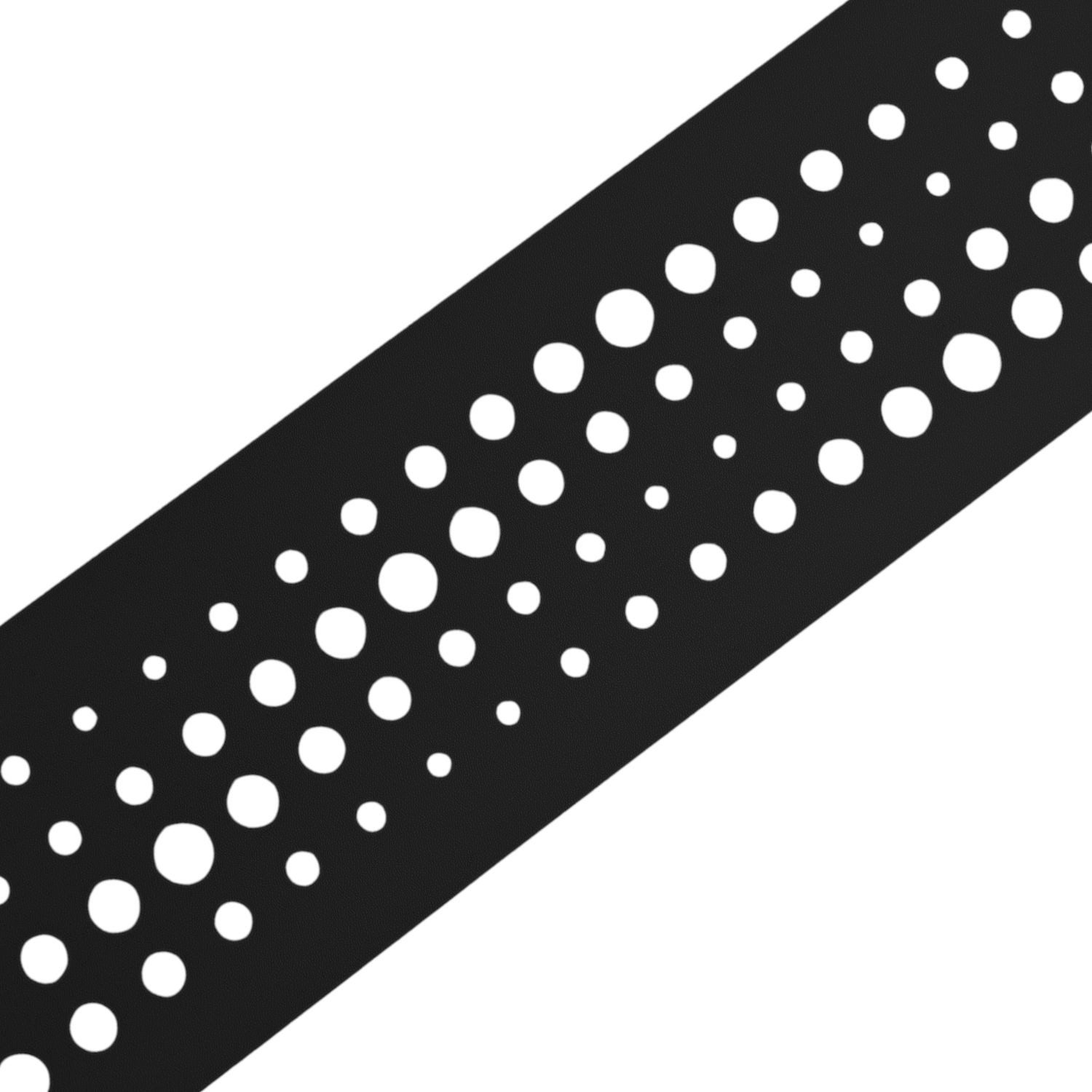 zaunzu Sichtschutzstreifen zaunzu PREMIUM dekor Pulse Sichtschutz Schwarz 2,55m, (1x Einzelstreifen, Lasermuster für Deinen Doppelstabmattenzaun Laserstreifen), 5 Jahre garantierte Farbechtheit, UV-beständig