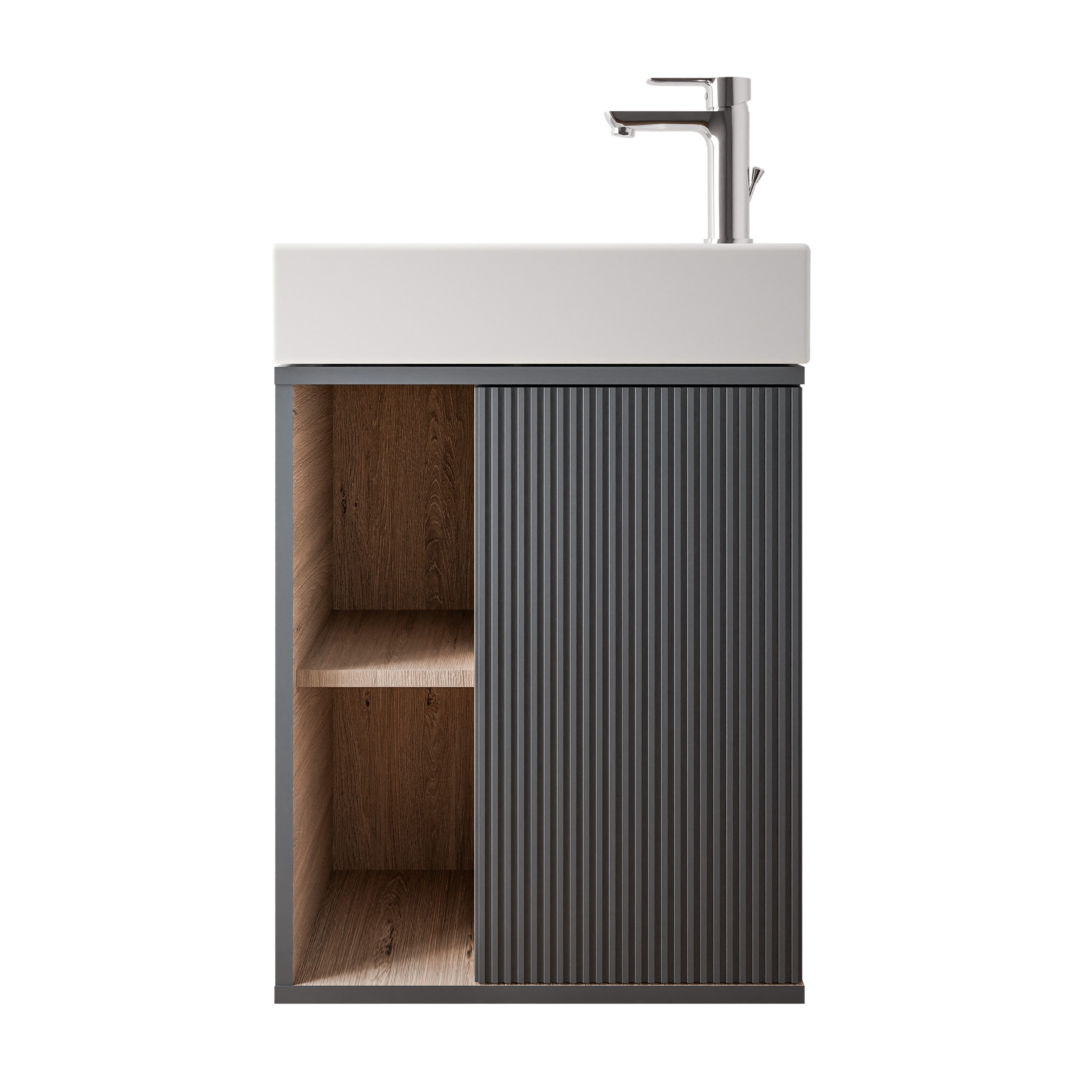 Bernstein Badmöbel-Set BELDIVO, (mit Waschbecken DURAVIT, günstig online kaufen