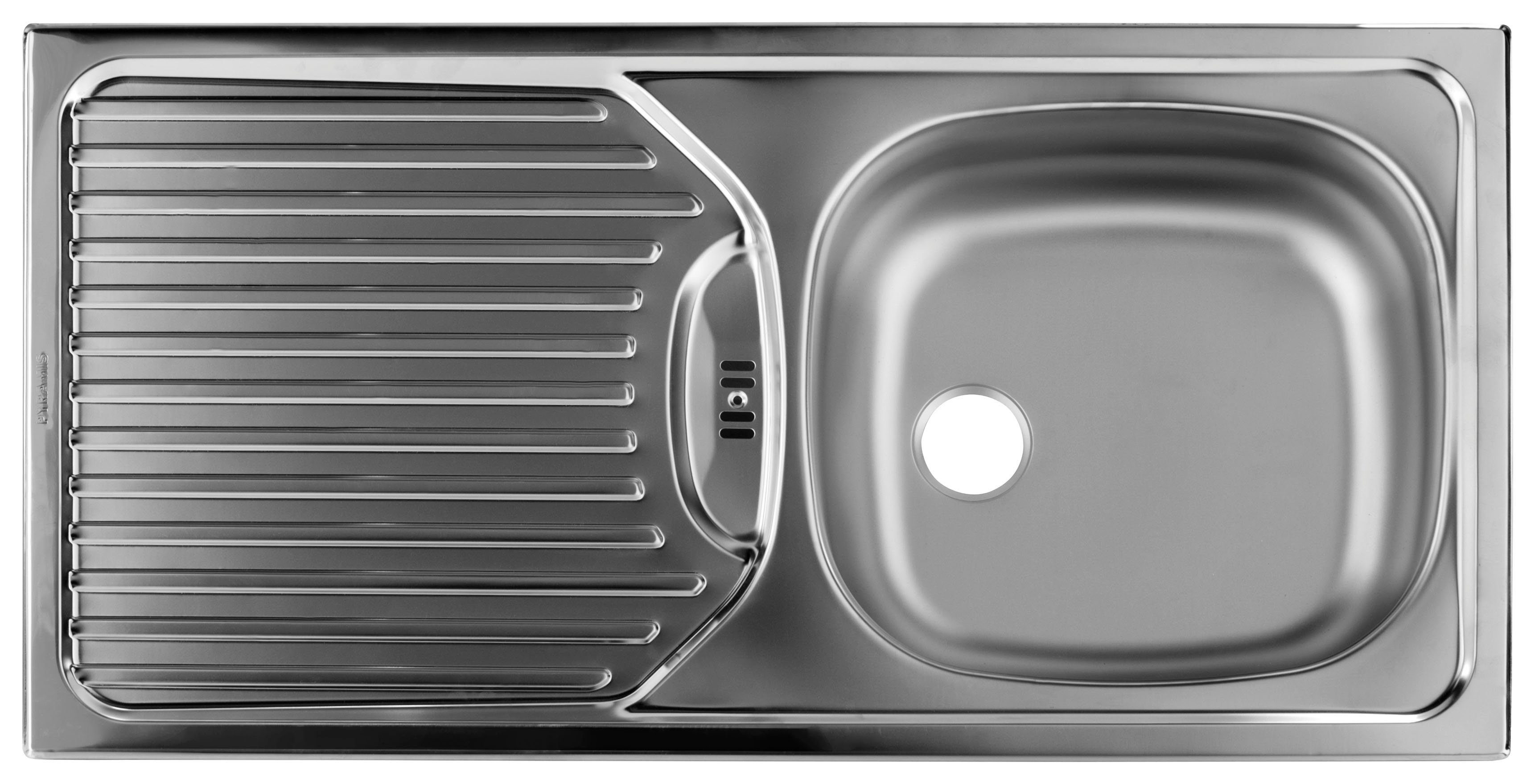 schwarz vintage Hochglanz E-Geräte wahlweise Küche HELD hochglanz/eiche mit | cm, MÖBEL ohne | vintage schwarz 220 Eiche Virginia, oder Breite