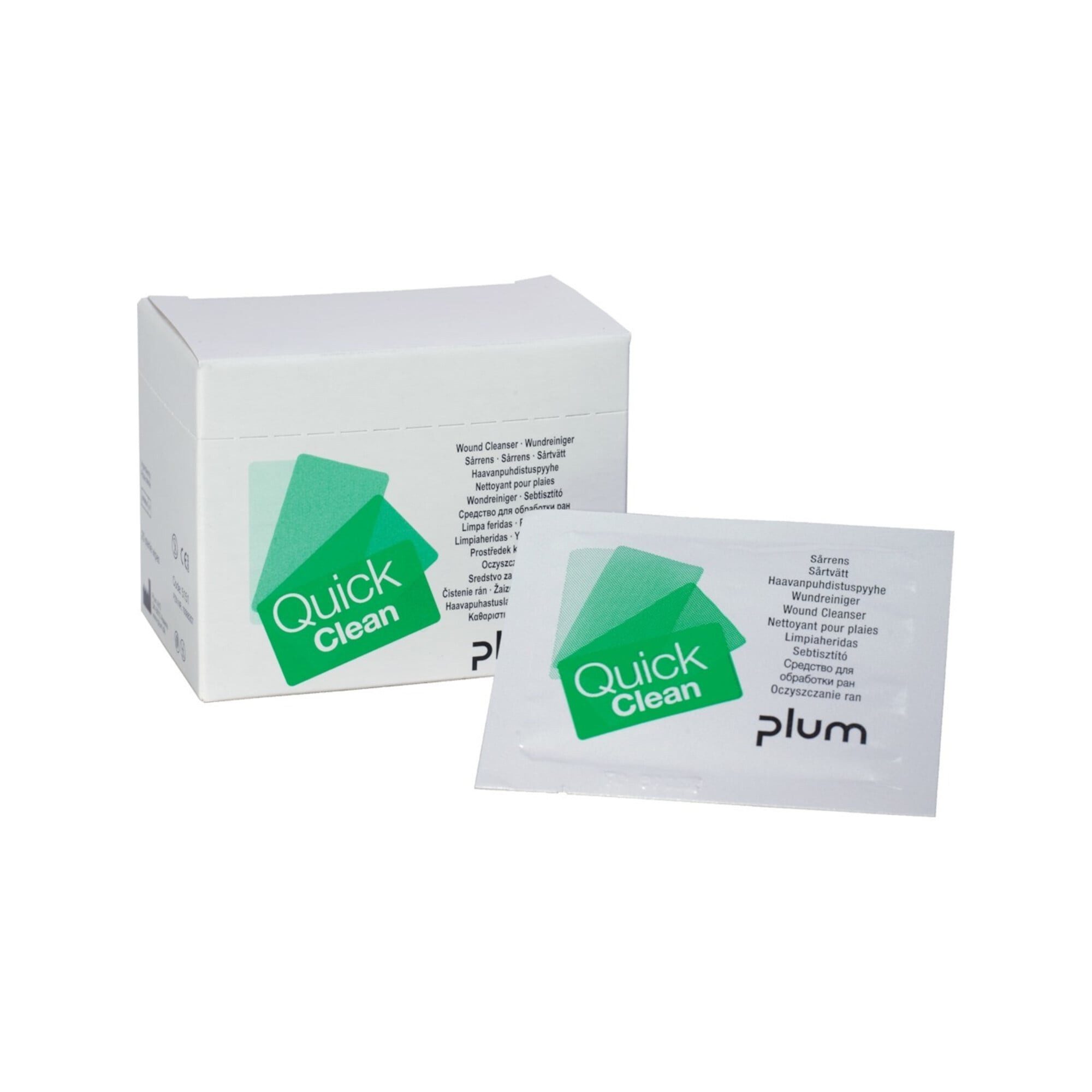 plum Erste-Hilfe-Set PLUM Wundreiniger QuickClean Box mit 20 Stück