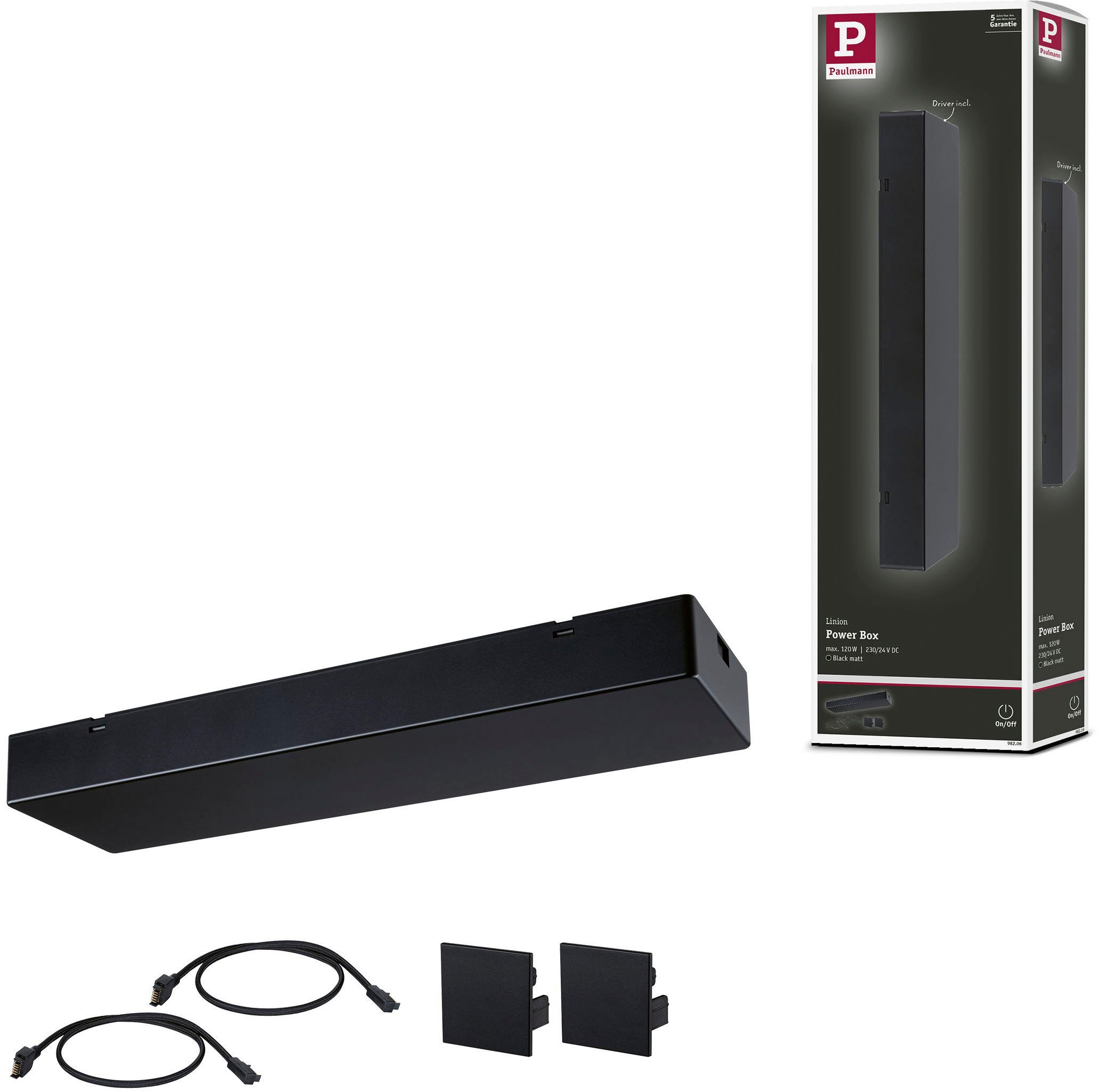 Paulmann Schienensystem-Einspeiser Linion Power Box Signalschwarz 230/24V 120VA, (1-tlg)
