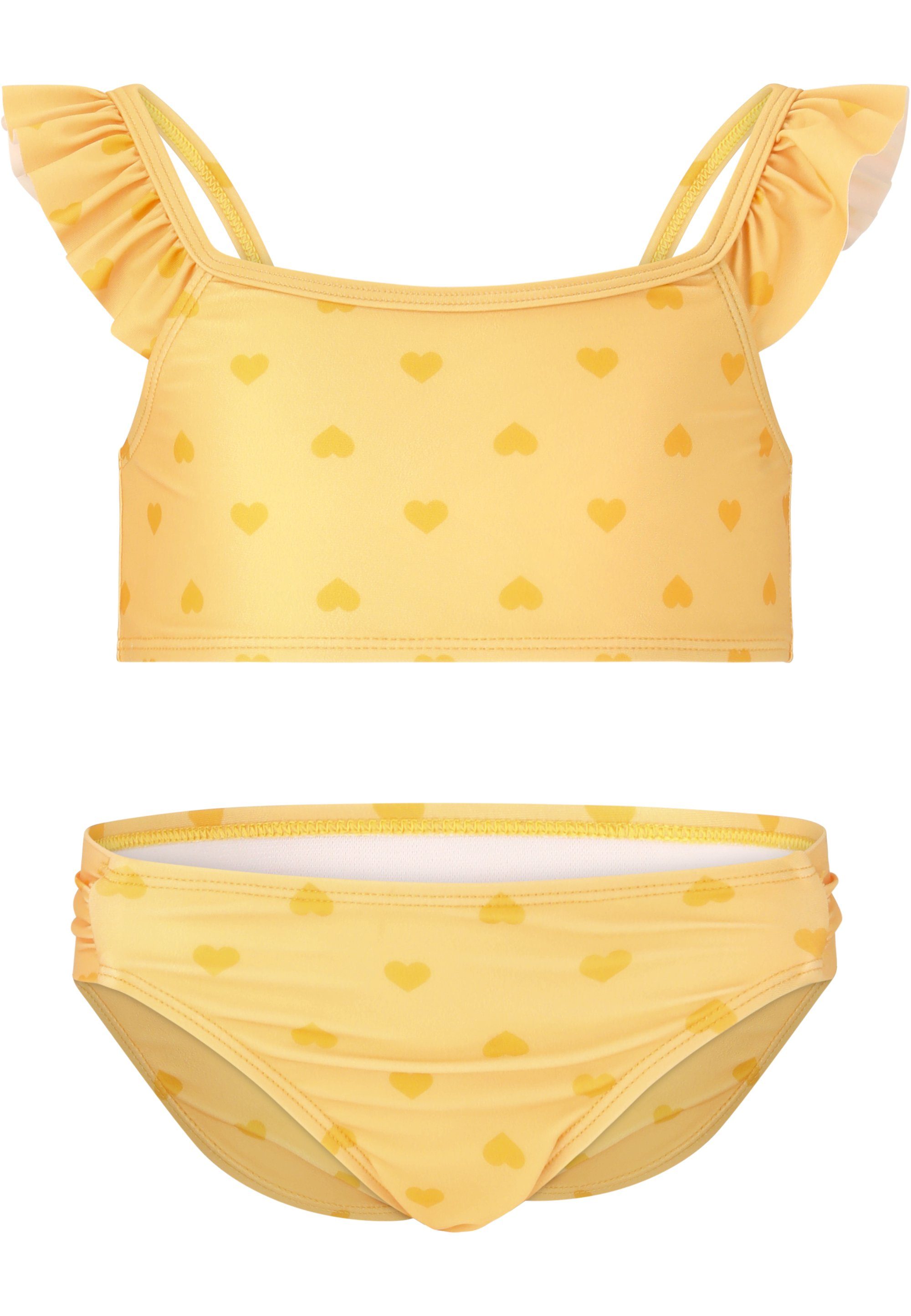 gelb-gelb Balconette-Bikini Carly ZIGZAG stylischem Rüschendetail mit