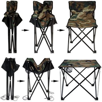 AMANKA Campingtisch Campingtisch Set Falttisch mit 4 Klappstühlen (5-St., Set), Campingtisch Set+4Klappstühle+Tasche