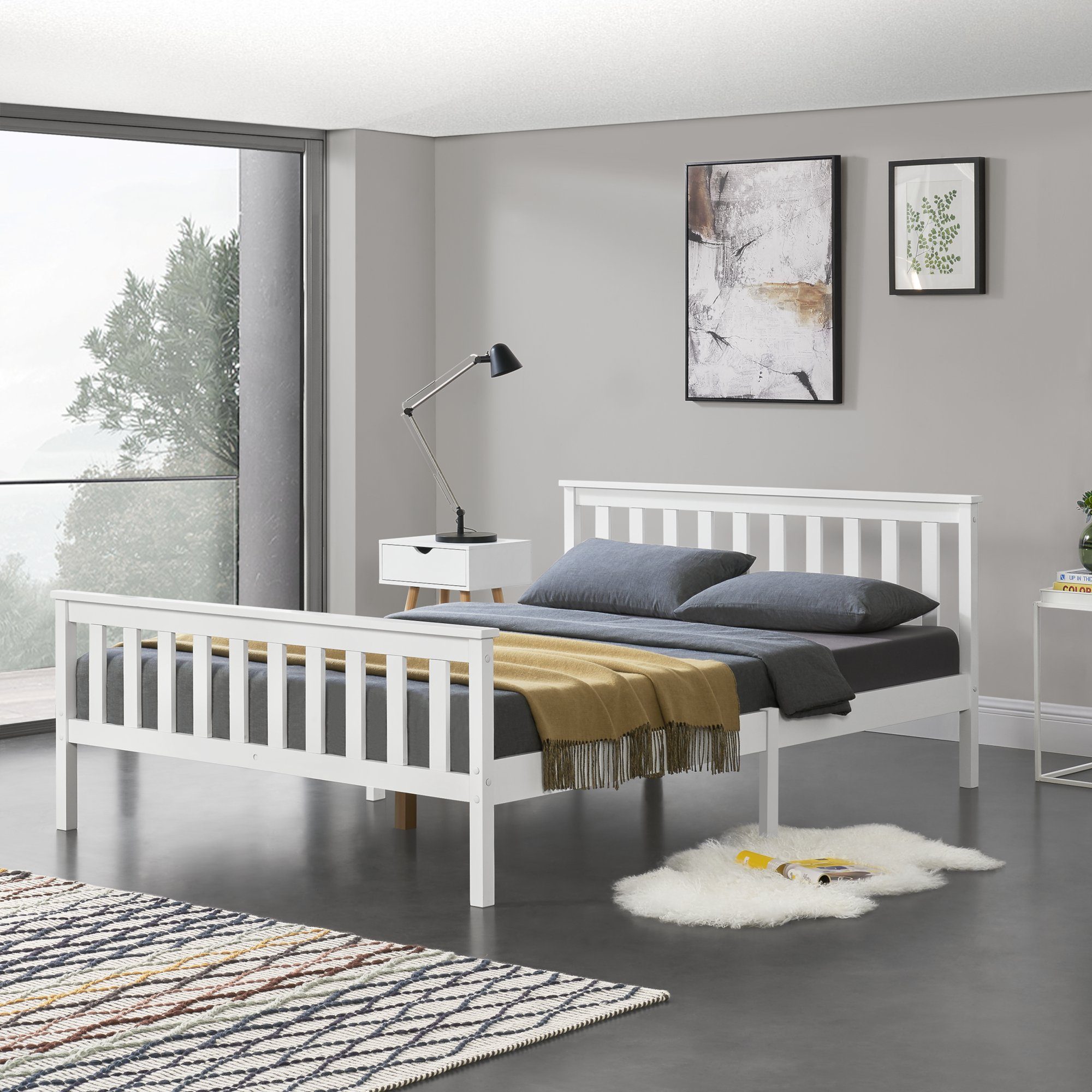 en.casa Holzbett, »Breda« Ehebett Doppelbett mit günstig online kaufen