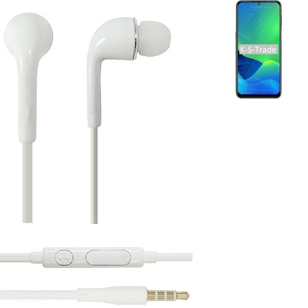 K-S-Trade für Ulefone Note 13P In-Ear-Kopfhörer (Kopfhörer Headset mit Mikrofon u Lautstärkeregler weiß 3,5mm)