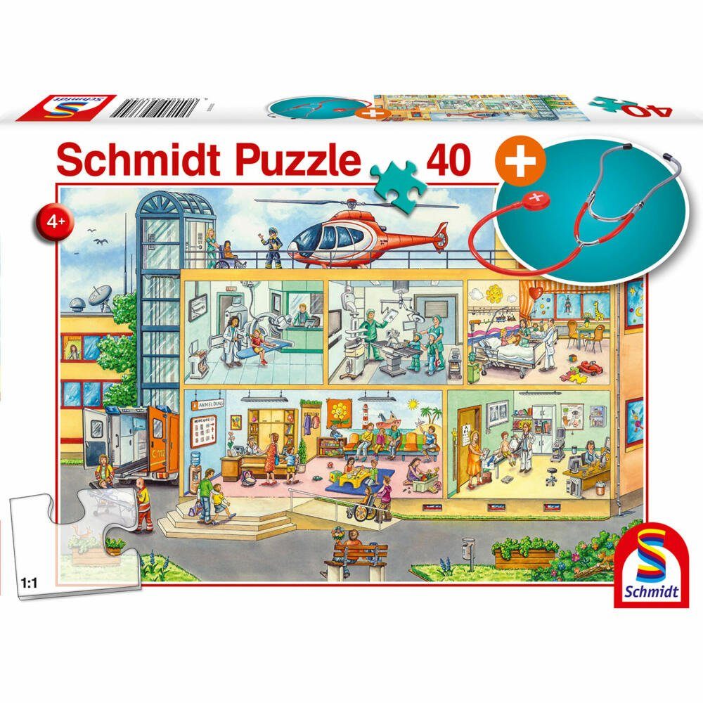 Schmidt Spiele Puzzle Im Kinderkrankenhaus 40 Teile, 40 Puzzleteile