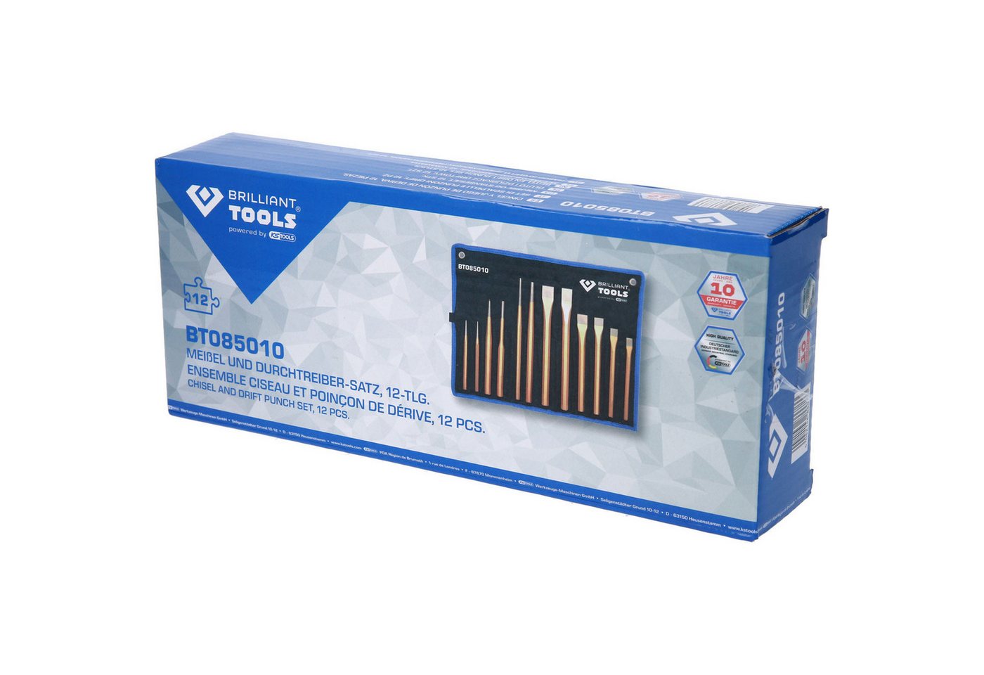 Thumbnail - Brilliant Tools Spitzmeißel BRILLIANT TOOLS Meißel und Durchtreiber-Satz 12tlg. - BT085010