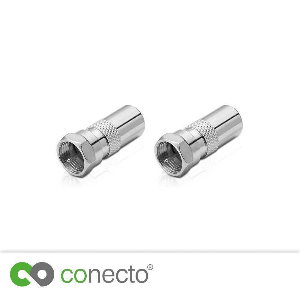 conecto conecto Antennen-Adapter, F-Stecker IEC-Stecker, SAT-Kabel auf Verbi Adapter zum