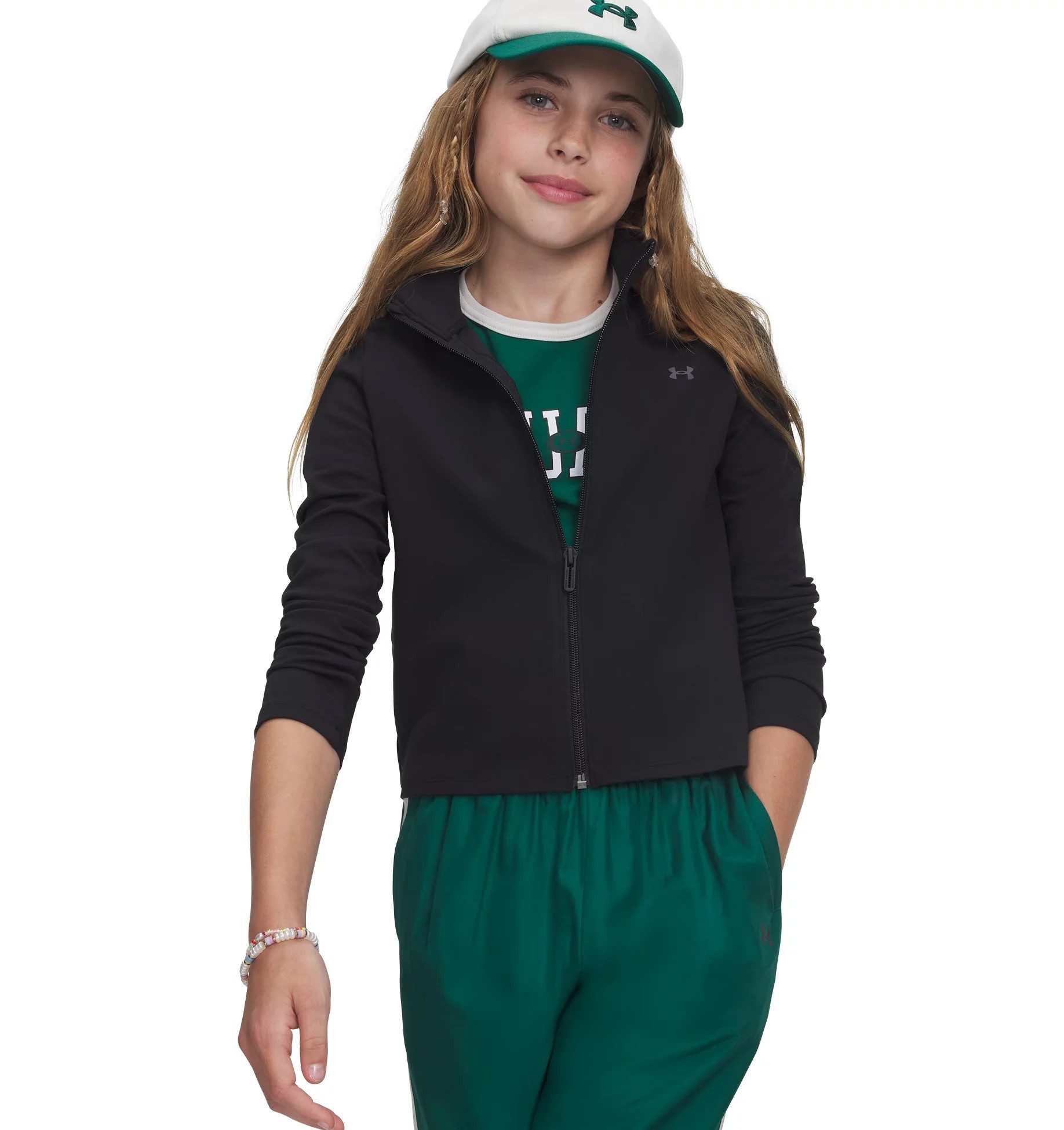 Under Armour® Trainingsjacke MOTION FZ für Jugendliche konzipiert, aus Polyester und Elasthan