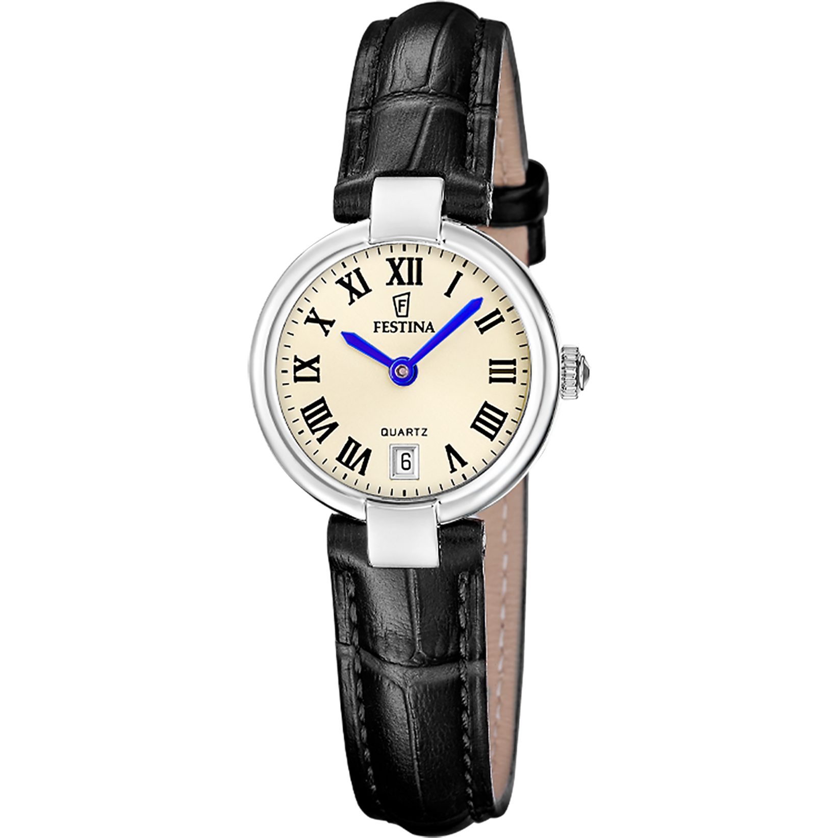 Festina Quarzuhr Mademoiselle F20782_2, Armbanduhr, Damenuhr, Lederarmband, analog, Tag
