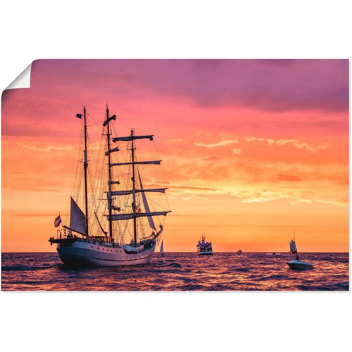 Artland Wandbild Segelschiffe Hanse Sail in Rostock Boote & Schiffe (1 St) als Alubild Leinwandbild Wandaufkleber oder Poster in versch. Größen