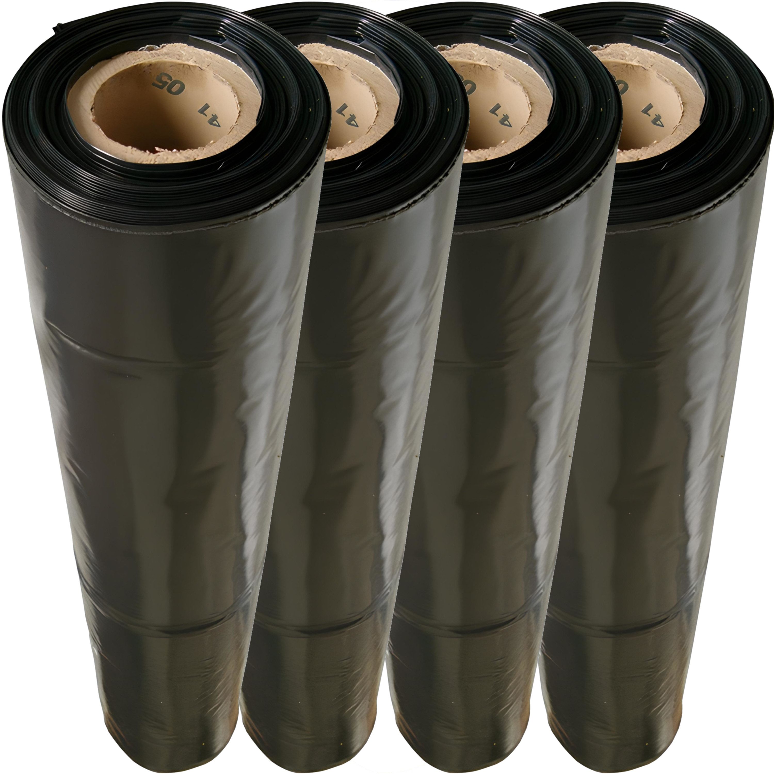 doitBau Baufolie 4 Rollen Baufolie Typ150 schwarz je 4m x 25m, (4-St)