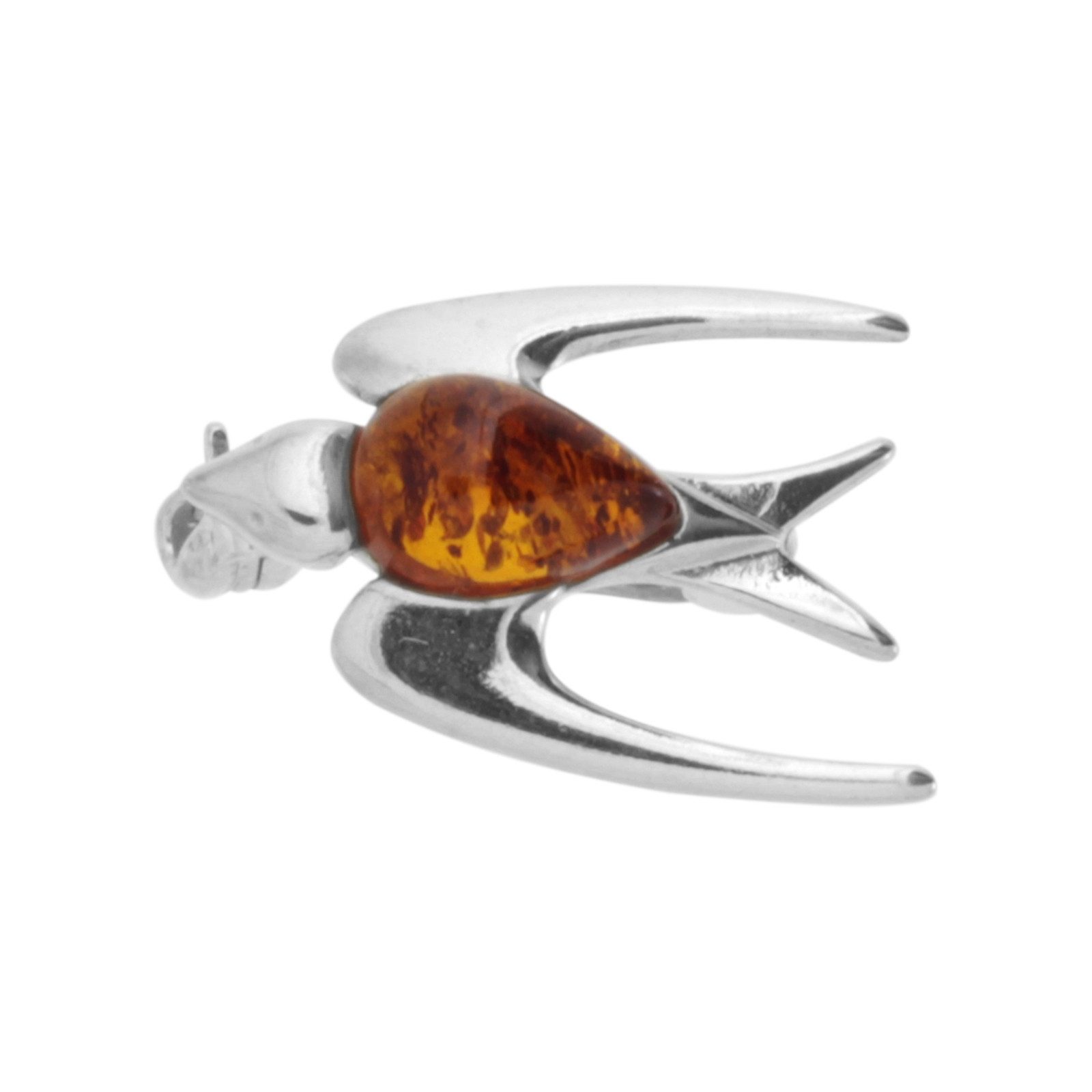 OSTSEE-SCHMUCK Brosche Ostsee-Schmuck Brosche Schwalbe Brosche Schwalbe