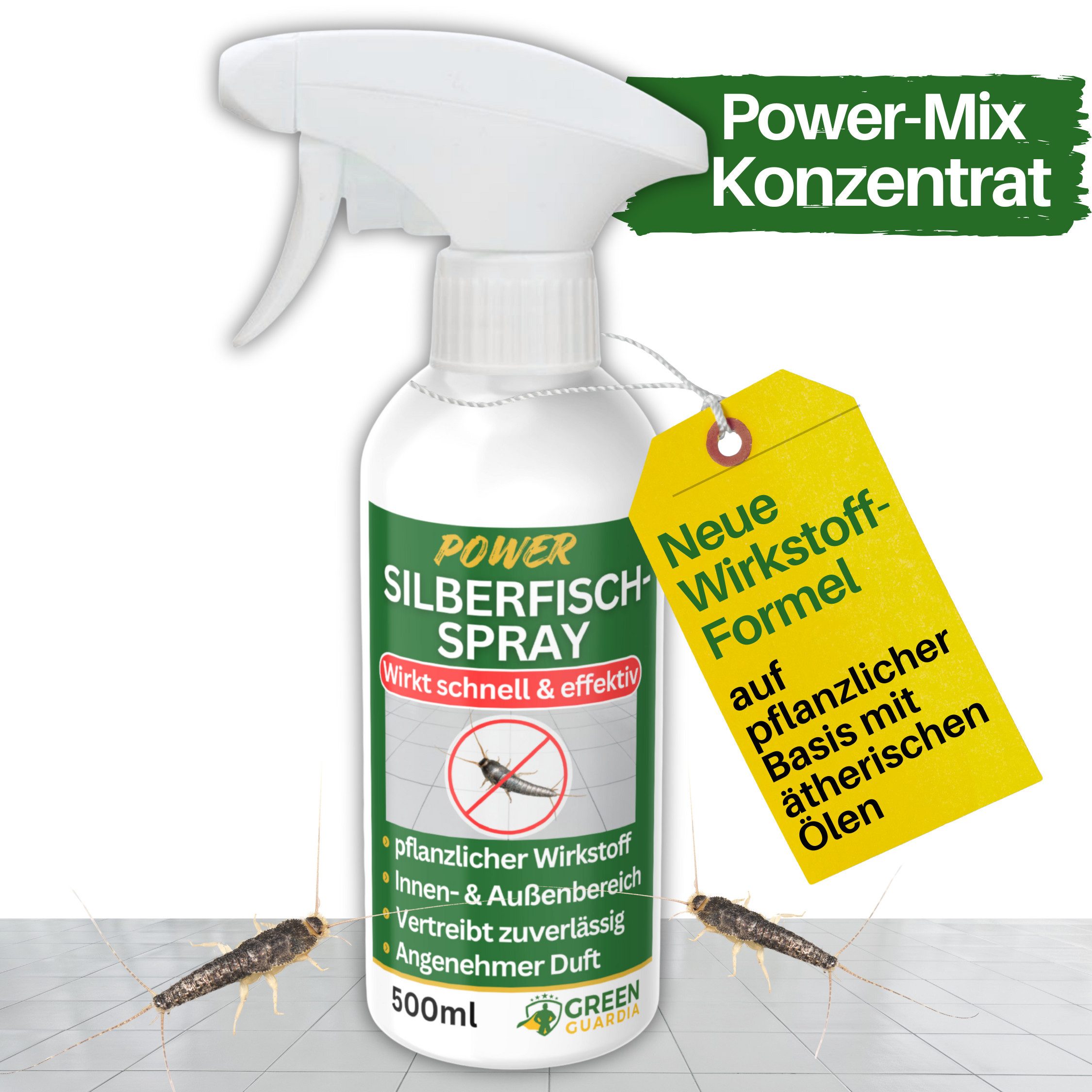 Insektenvernichter Silberfische Abwehrspray Power-Konzentrat, 500ml - für Innen & Außen