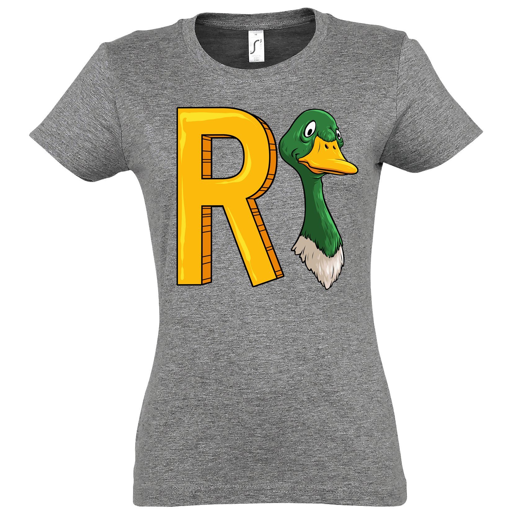 Youth Designz Print Ente Grau Aufdruck Spruch mit T-Shirt Damen lustigem Rente Rentner T-Shirt