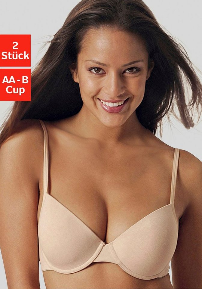 petite fleur Push-up-BH (Packung, 2 Stück) mit Bügel, mit herausnehmbaren  Kissen, Basic Dessous