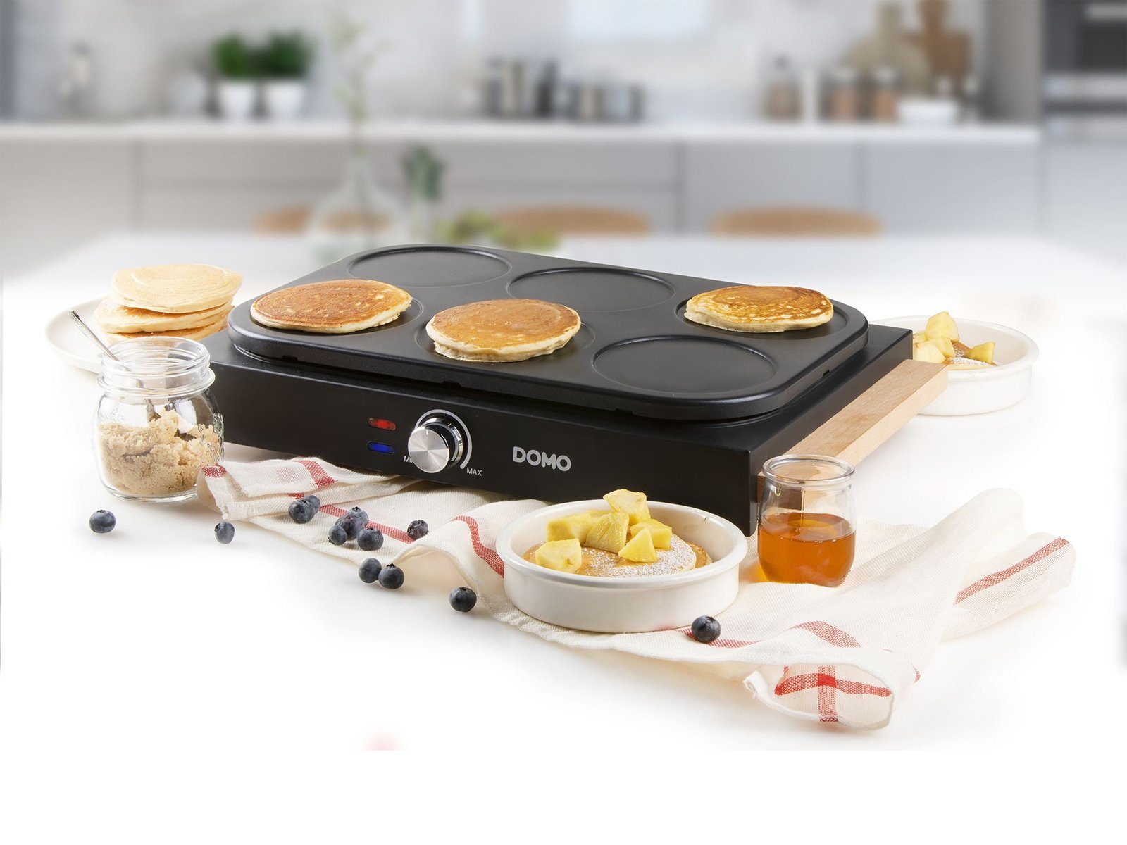 Pancake 1000 Pfannkuchen süße selber W, salzige Domo Crêpesmaker, 11.5 machen Crepes-Eisen 6 cm, Creperie Ø