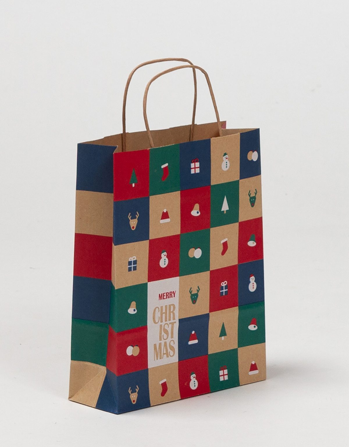 Poller GmbH Vogtland Tragetasche Papiertragetasche mit Kordel " Weihnachten POP" (5-tlg)