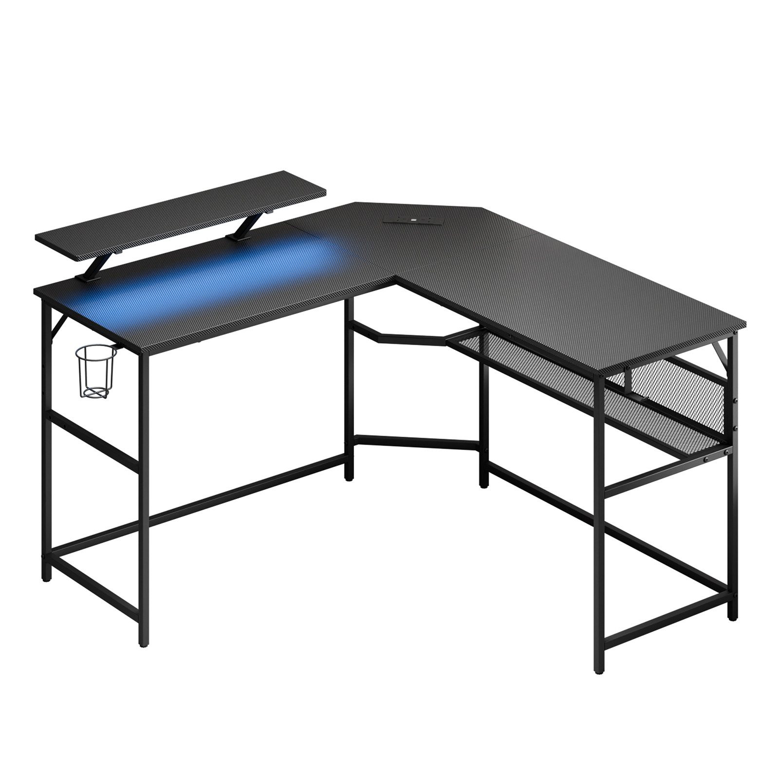Mondeer Eckschreibtisch L-Shape Eckschreibtisch (130*130cm), RGB-Lichtleist günstig online kaufen