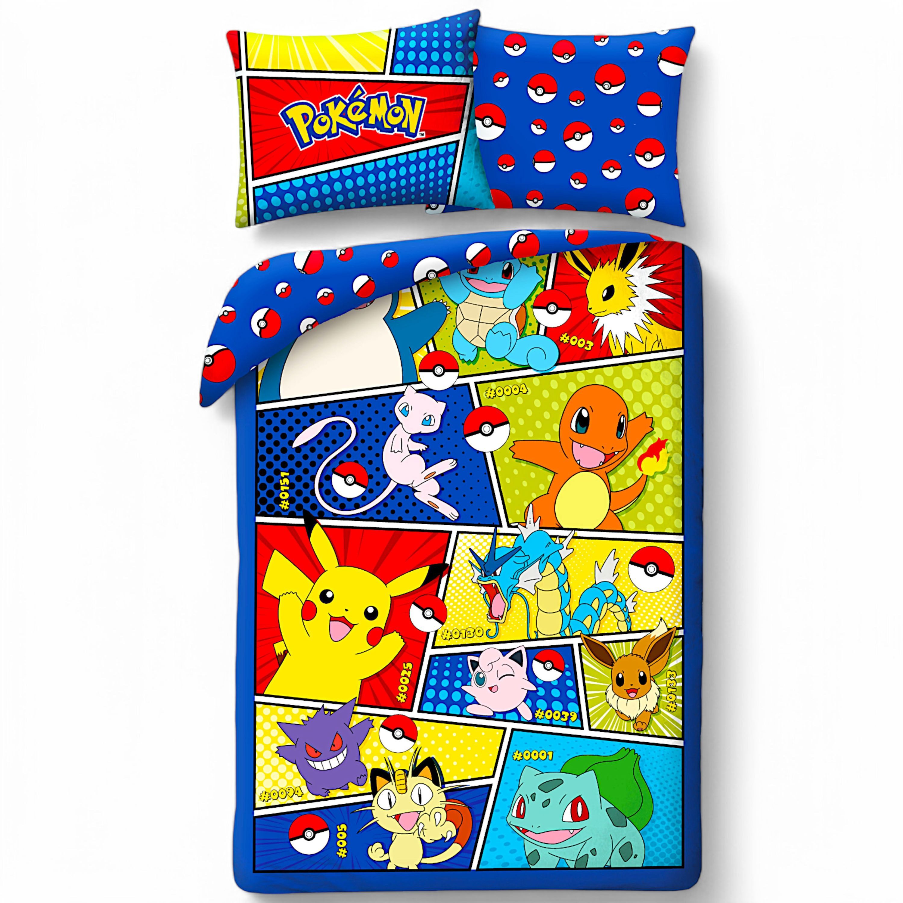 POKÉMON Bettwäsche mit Reißverschluss, Baumwolle, 2 günstig online kaufen