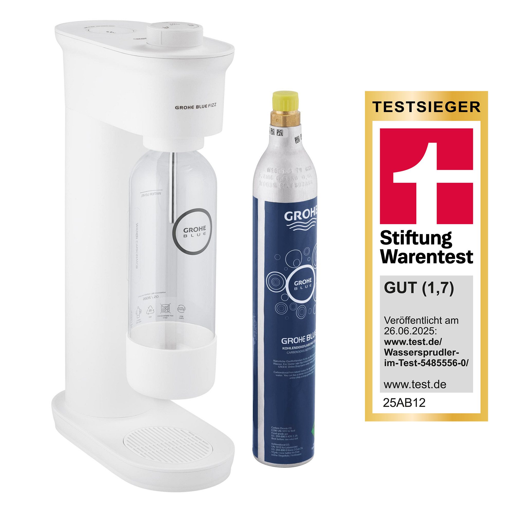 Grohe Wassersprudler Blue Fizz Wassersprudler, Basic Starter Set, weiß (31941L00)
