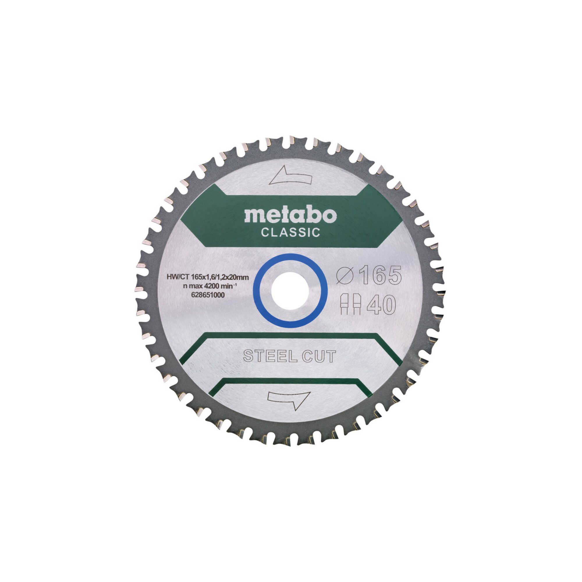 metabo Säbelsägeblatt Metabo Sägeblatt "steel cut/sandwich panel - classic", 165x20 Z40 FZ/F